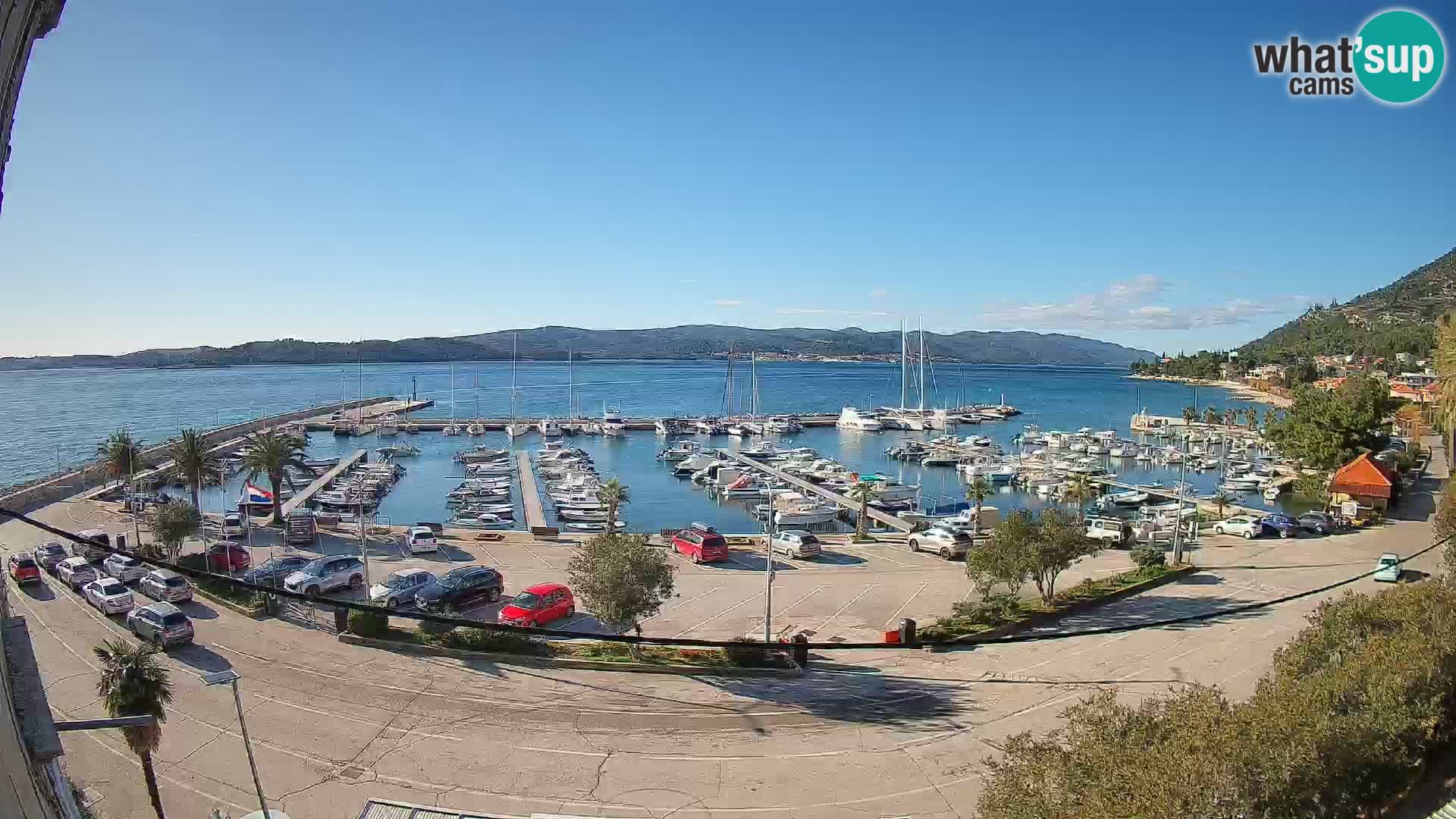 Webcam Orebić Riva – Ferry a Korčula en vivo