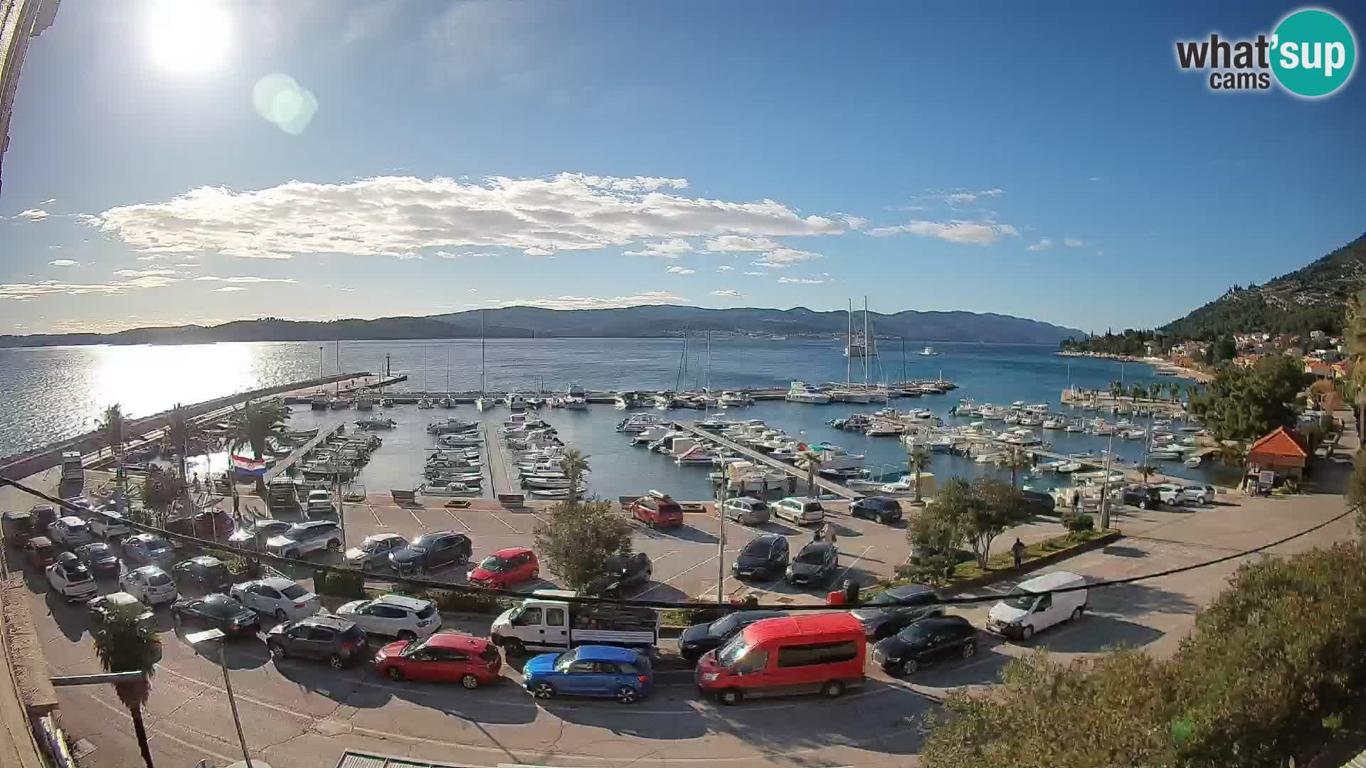 Webcam Orebić Riva – Ferry a Korčula en vivo