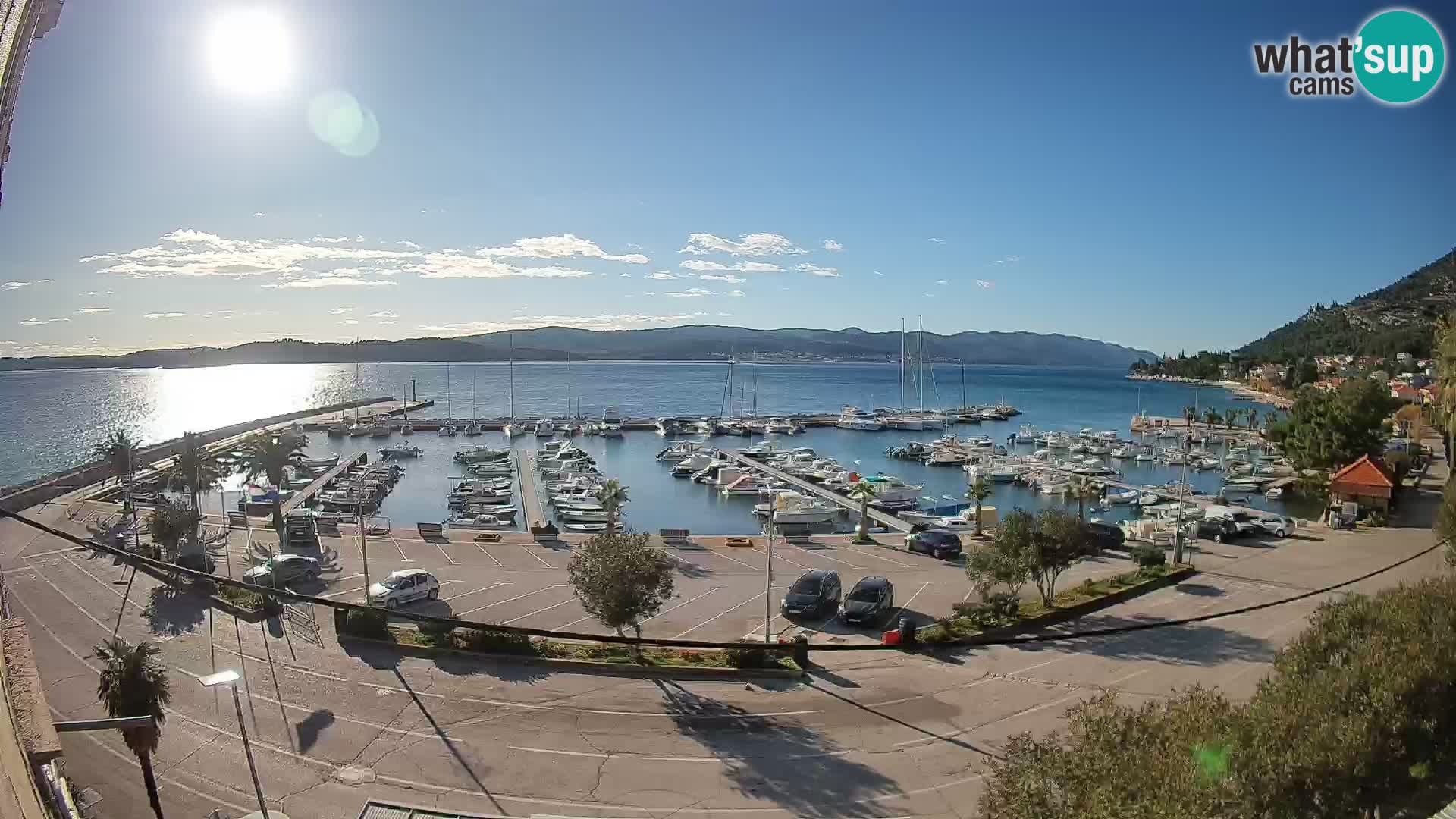 Webcam Orebić Riva – Ferry a Korčula en vivo