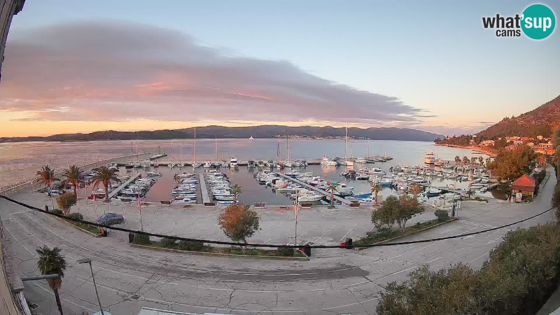 Webcam Orebić Riva – Ferry to Korčula Live