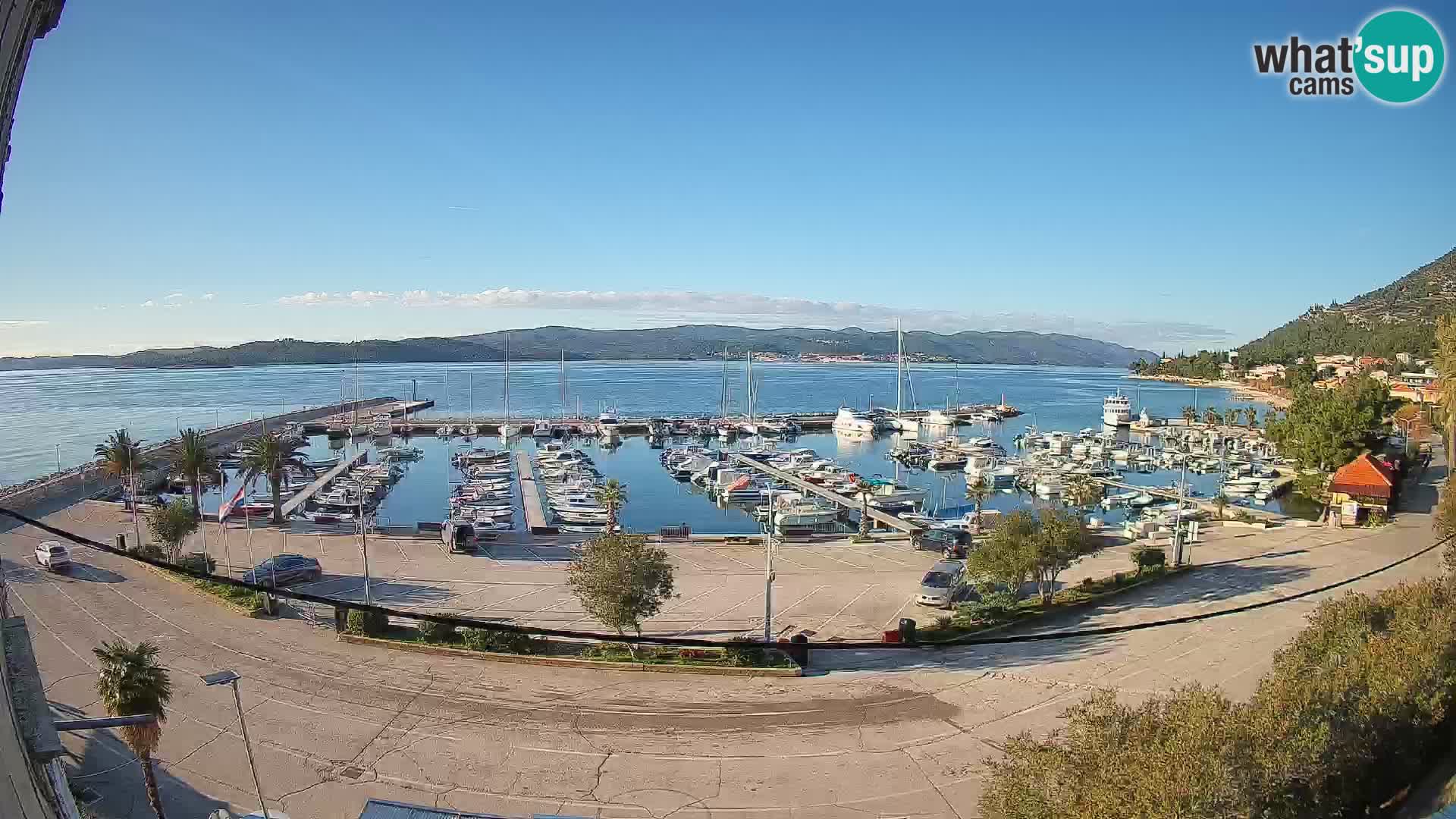 Webcam Orebić Uferpromenade – Fähre nach Korčula Live