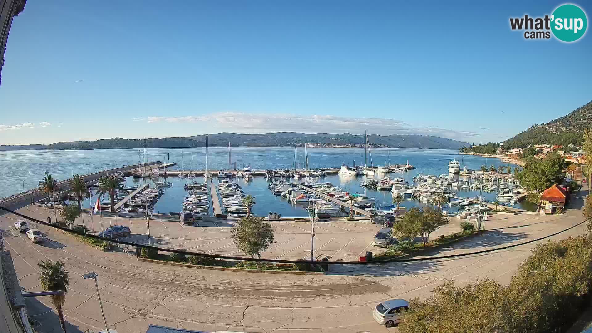 Webcam Orebić Riva – Ferry to Korčula Live