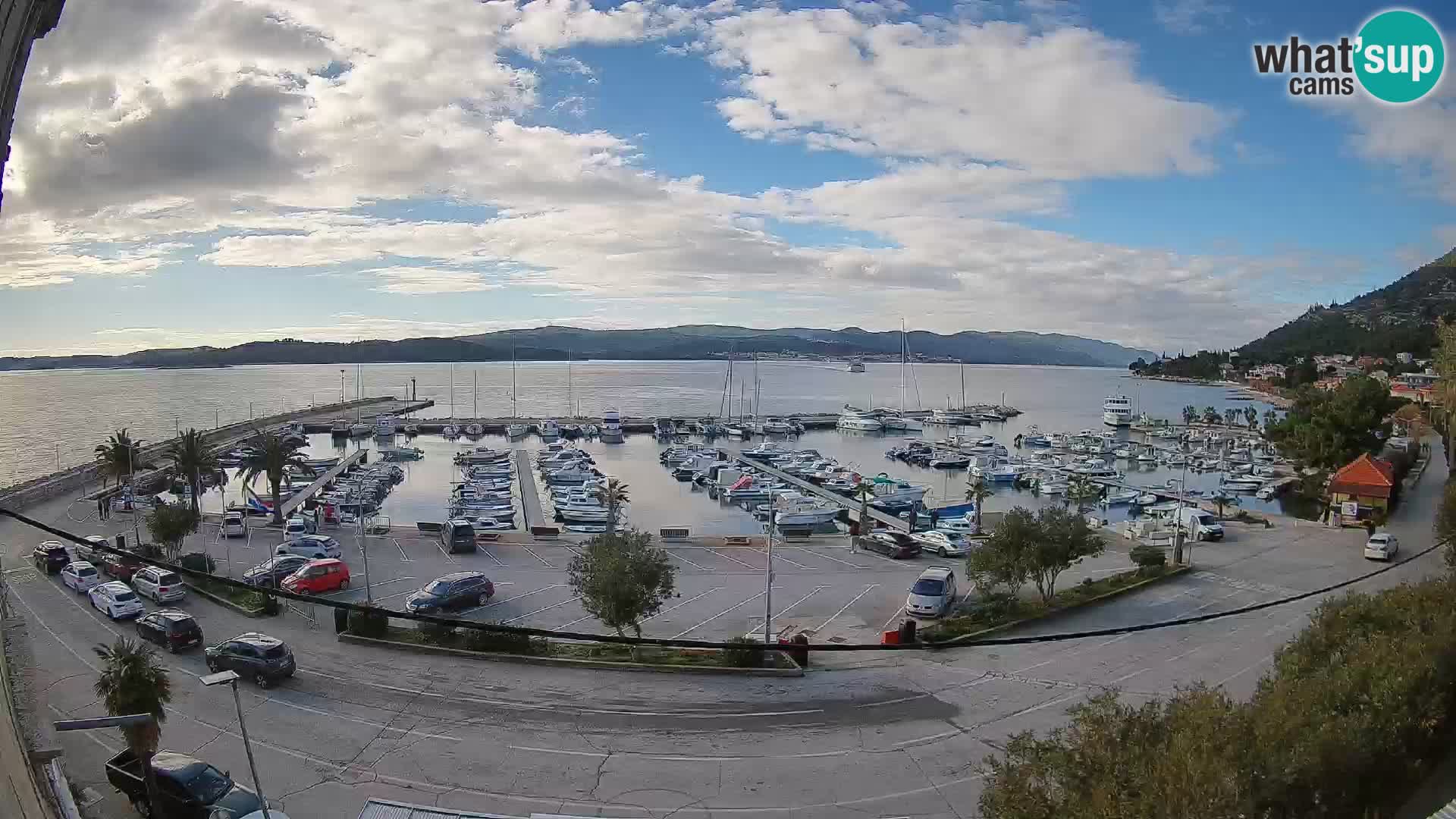 Webcam Orebić Uferpromenade – Fähre nach Korčula Live