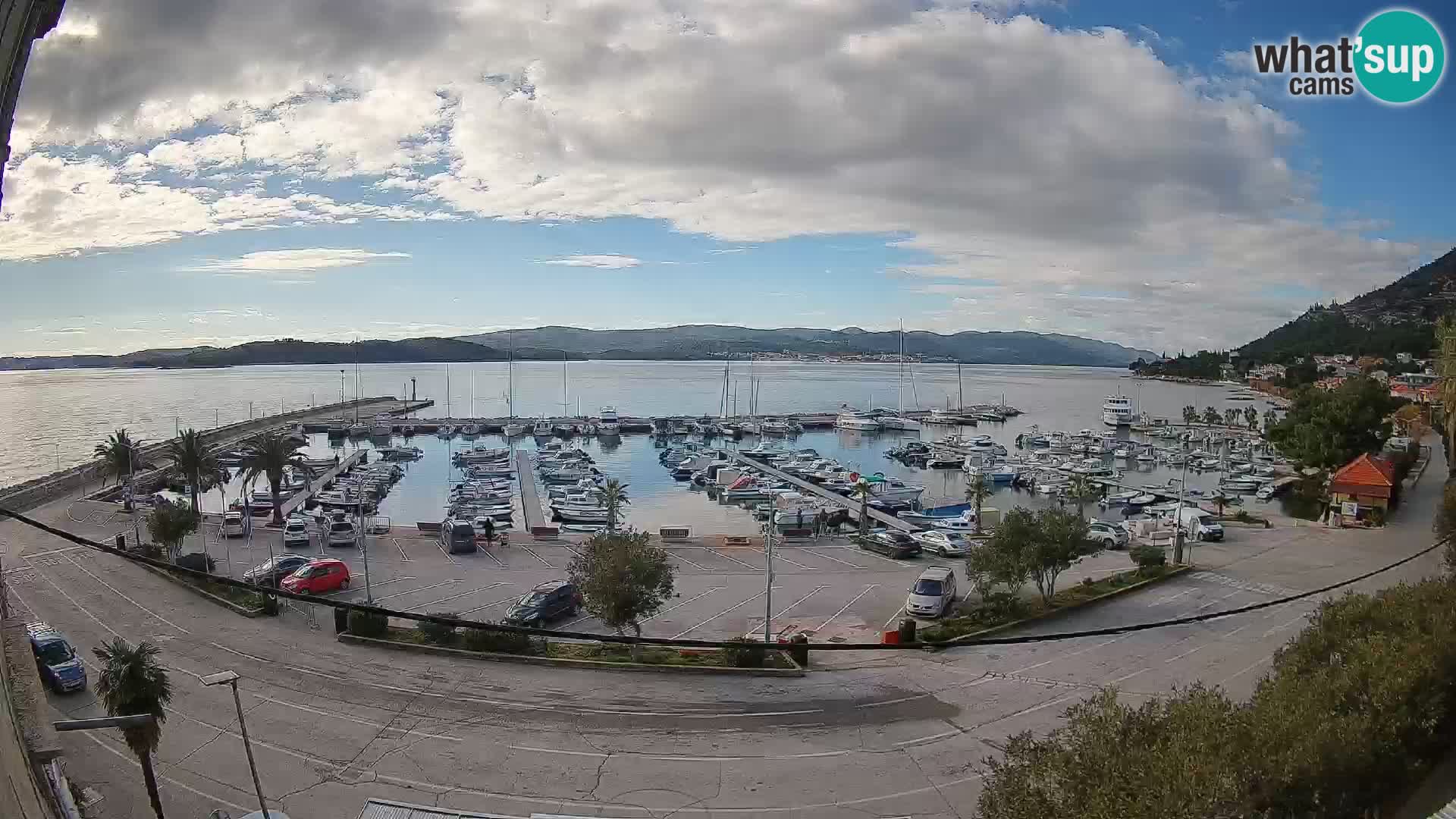 Spletna kamera Orebić Riva – Trajekt za Korčulo v živo