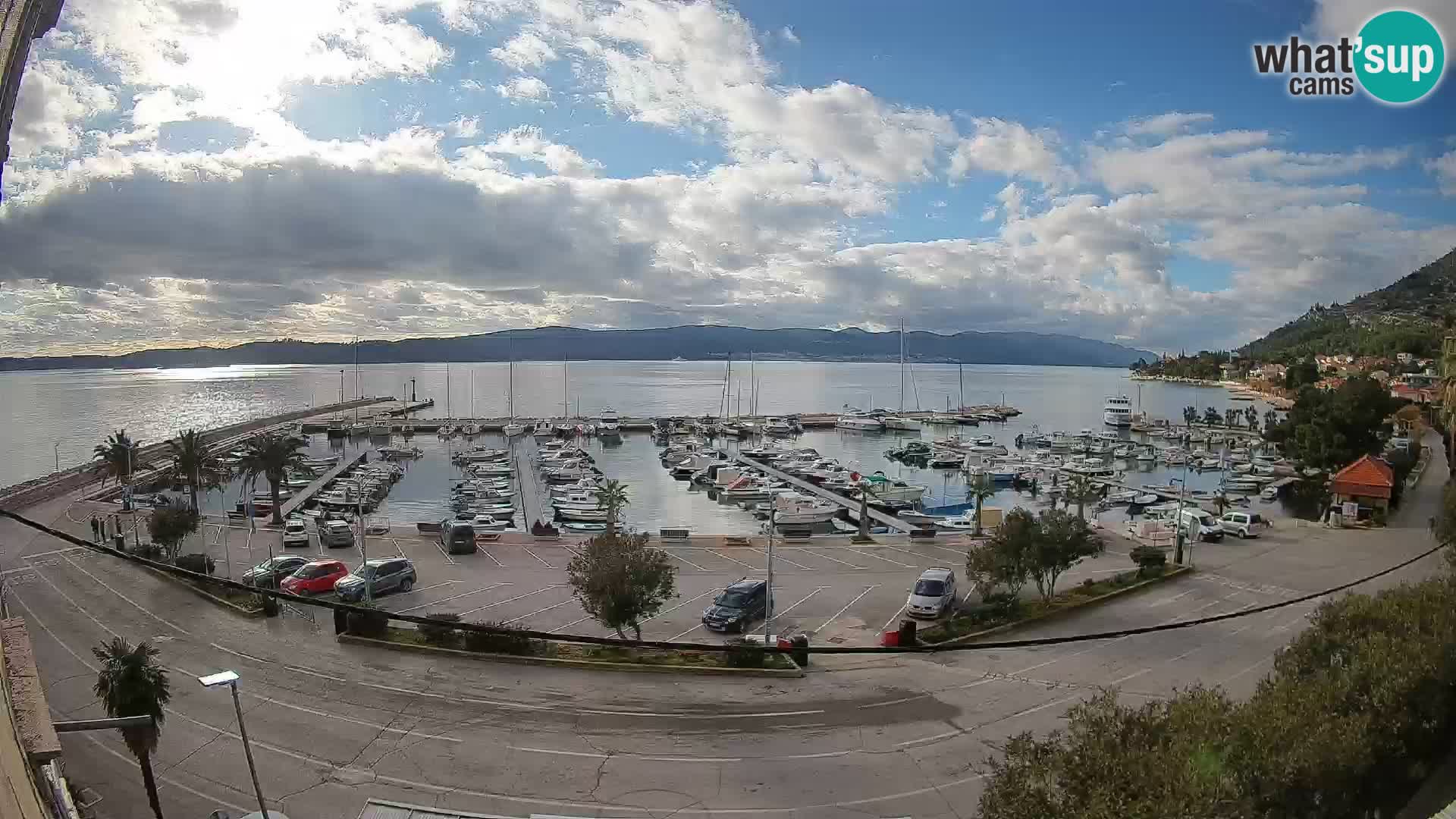 Webcam Orebić Uferpromenade – Fähre nach Korčula Live
