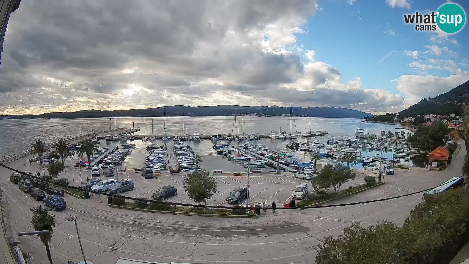 Webcam Orebić Riva – Ferry to Korčula Live