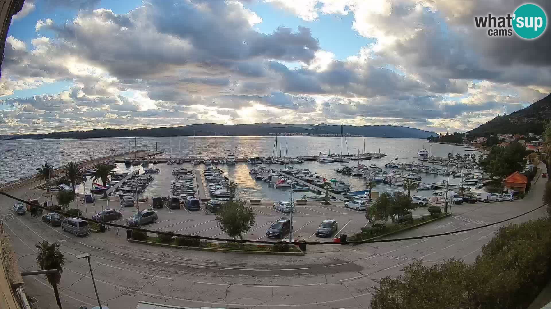 Spletna kamera Orebić Riva – Trajekt za Korčulo v živo