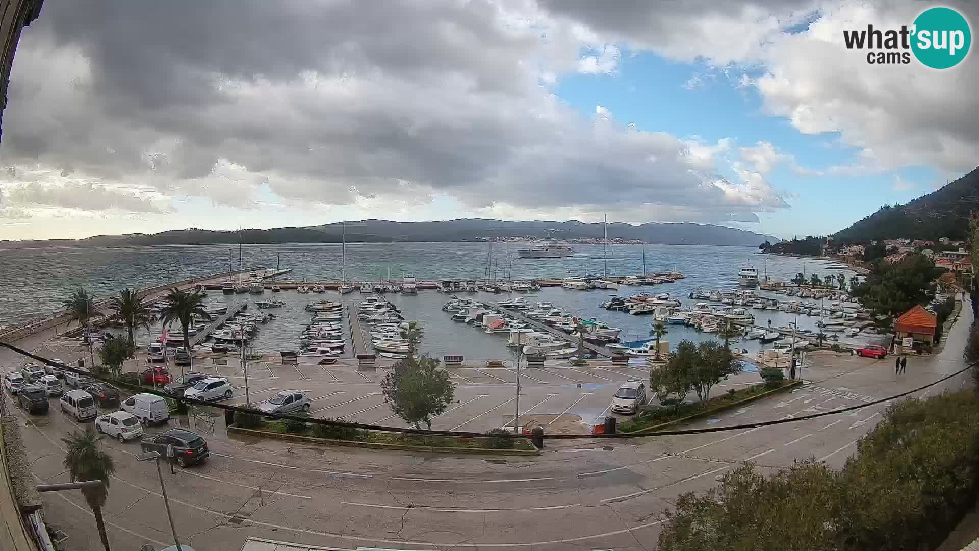 Webcam Orebić Riva – Ferry a Korčula en vivo
