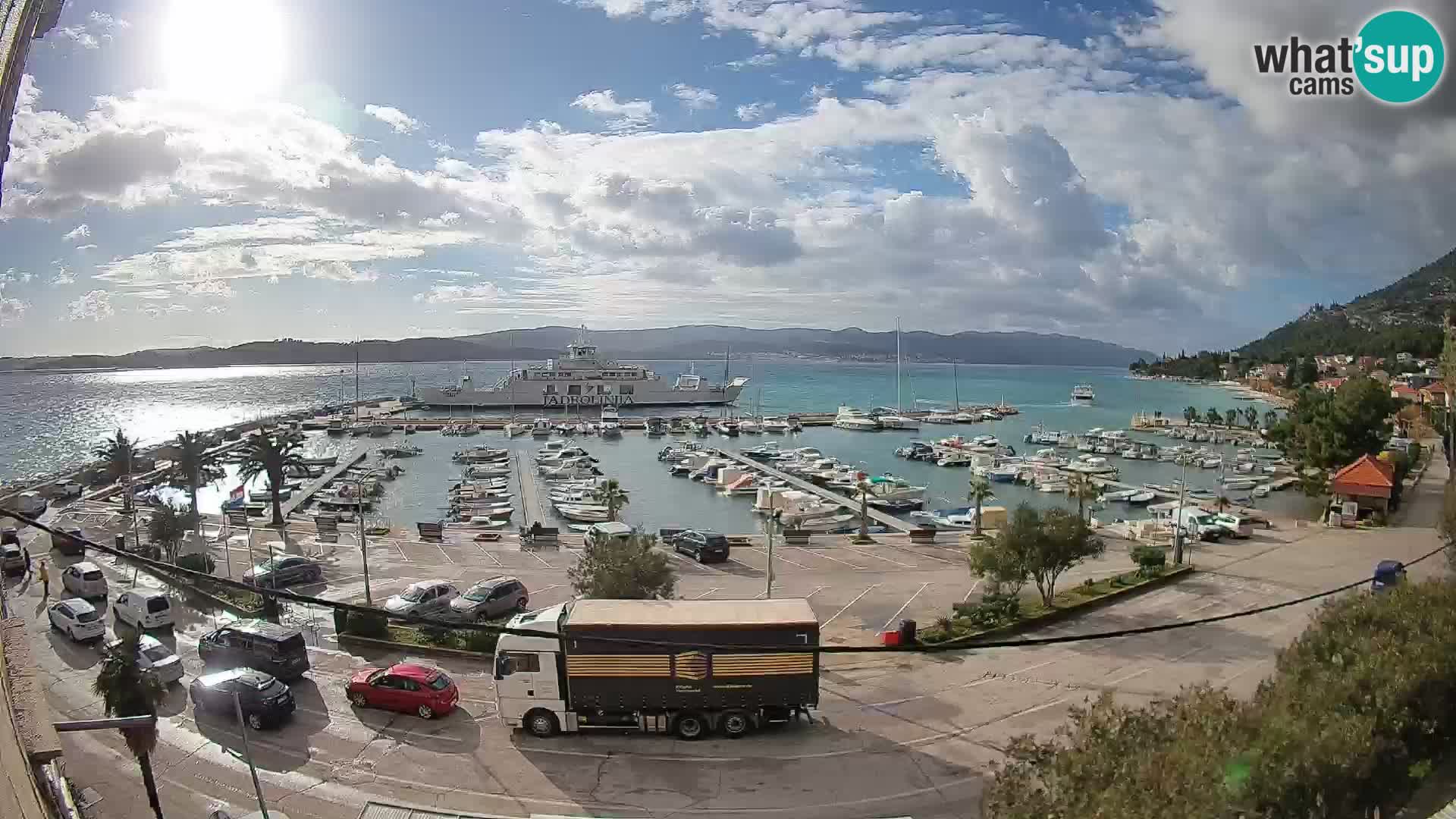 Webcam Orebić Riva – Ferry a Korčula en vivo