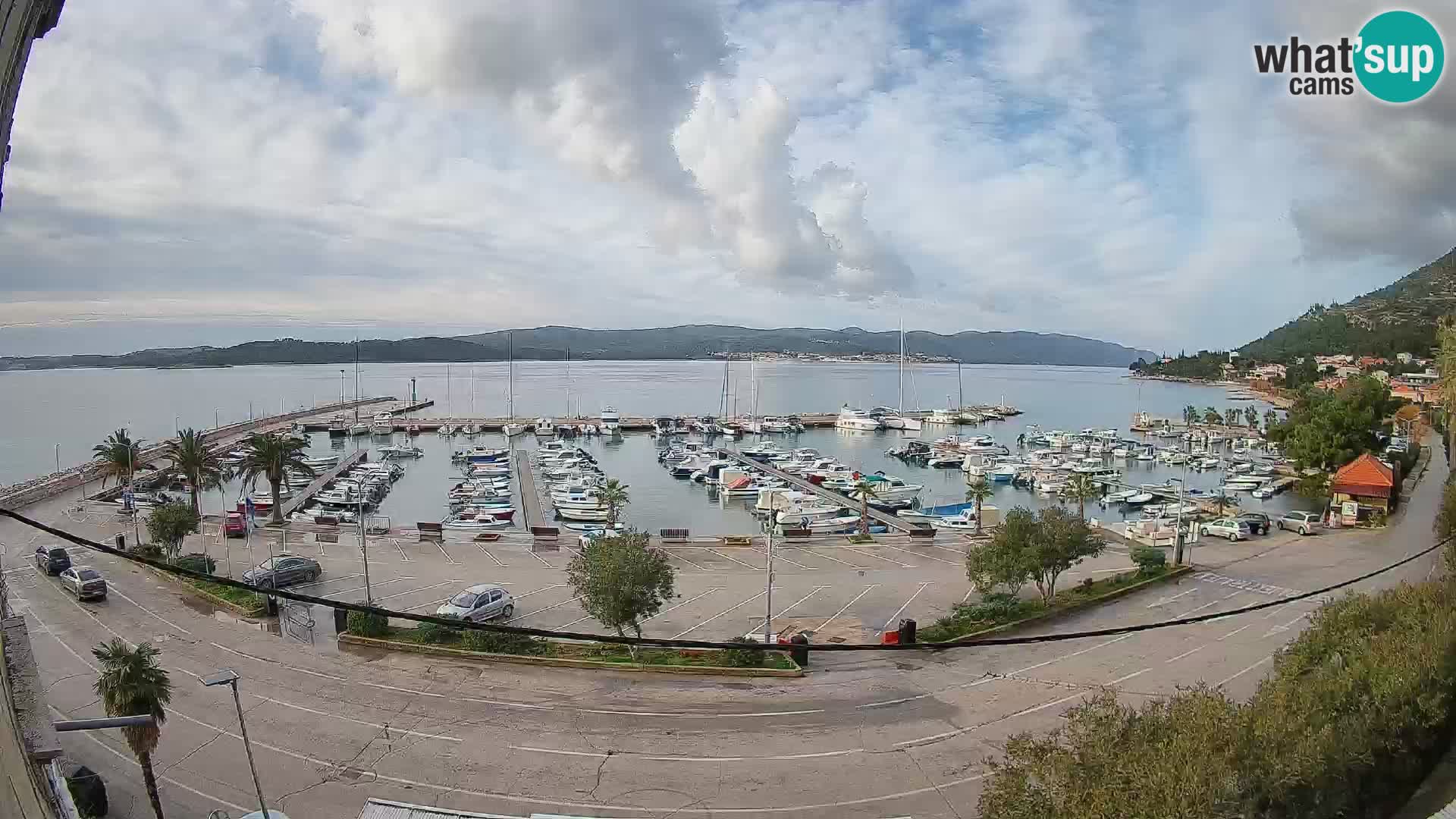 Spletna kamera Orebić Riva – Trajekt za Korčulo v živo