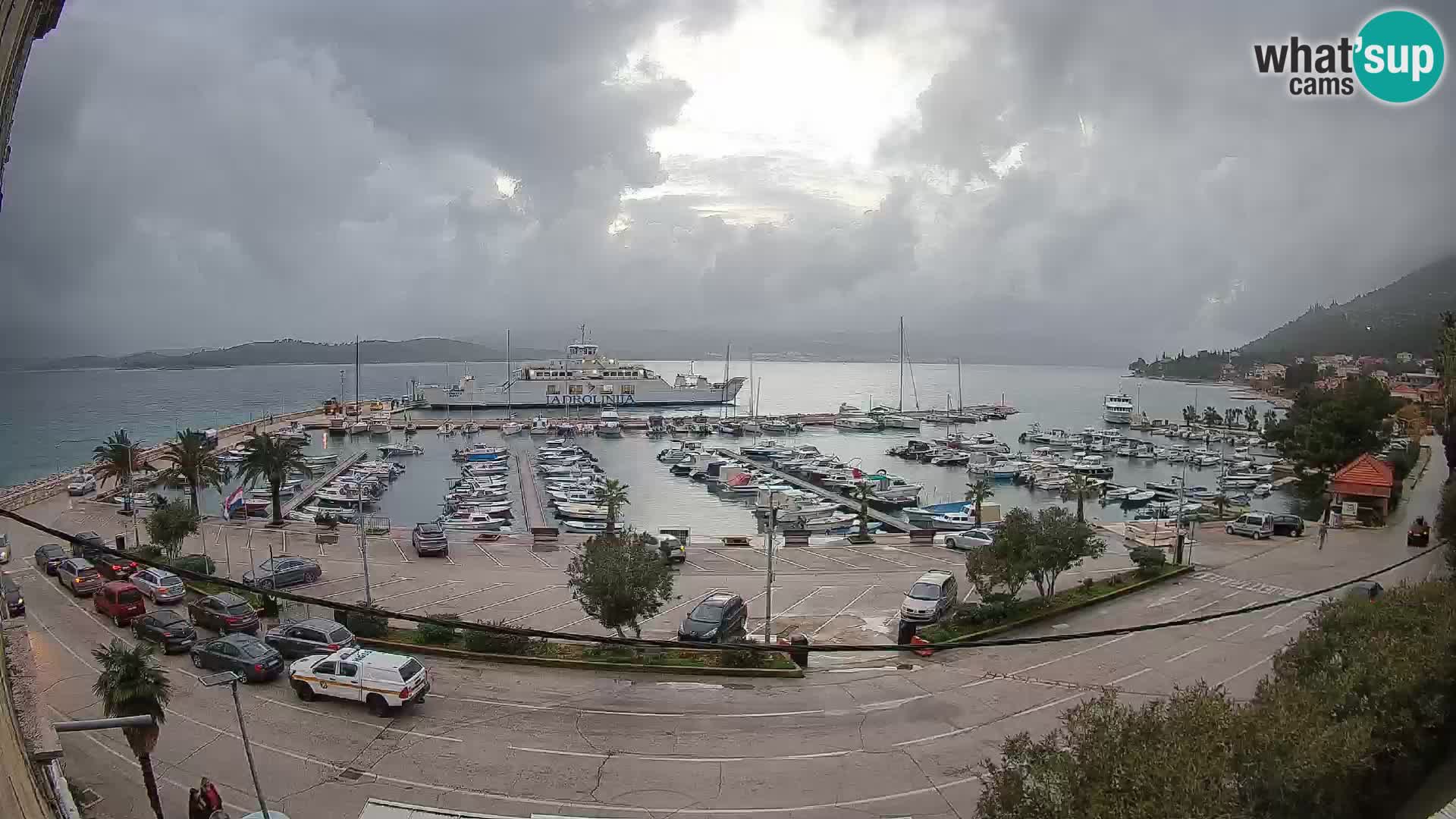 Webcam Orebić Riva – Ferry to Korčula Live