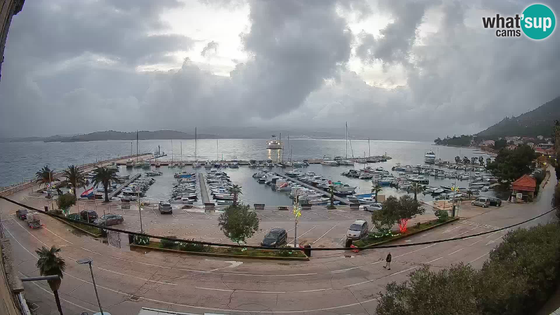 Webcam Orebić Riva – Ferry a Korčula en vivo