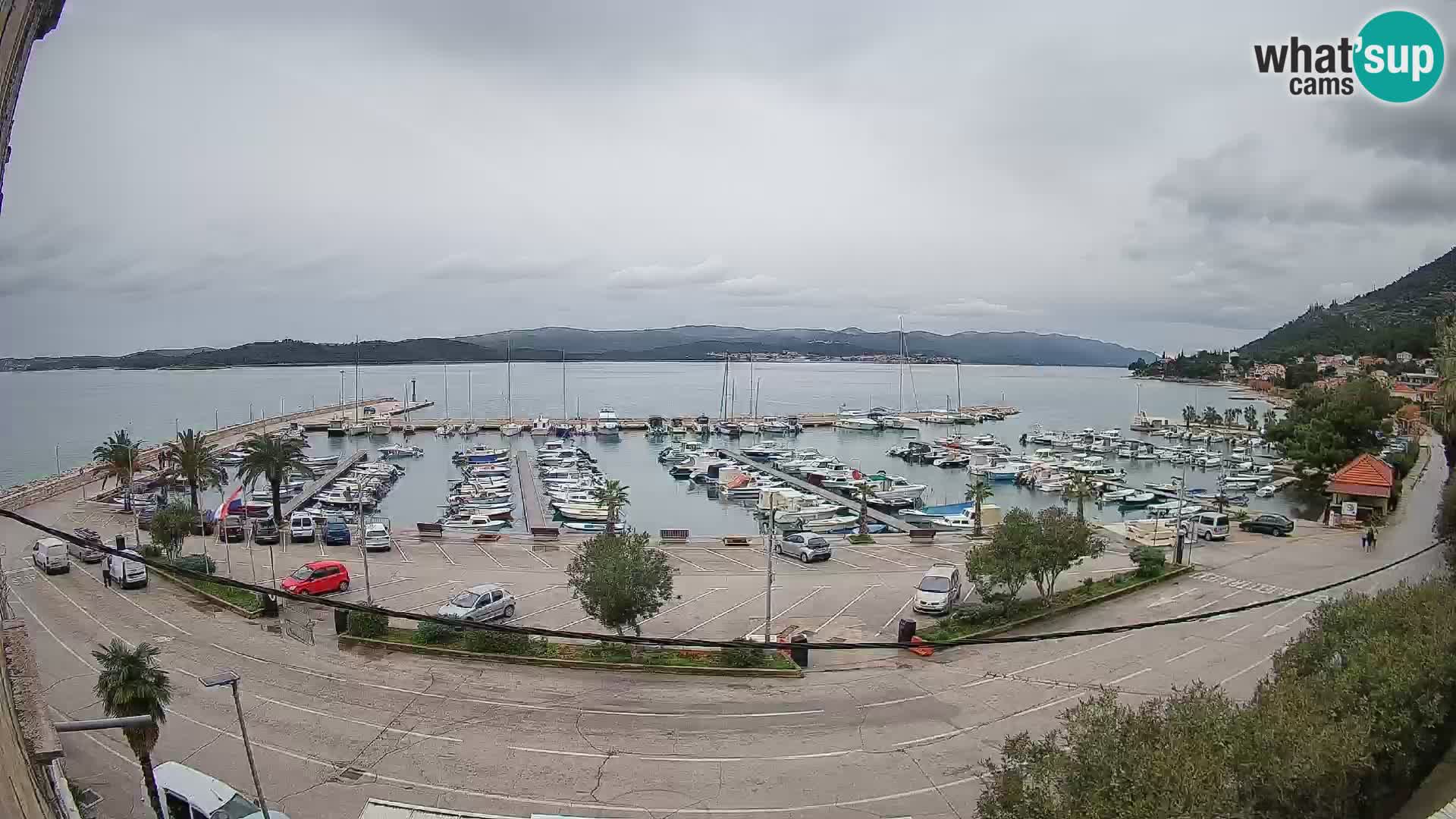 Spletna kamera Orebić Riva – Trajekt za Korčulo v živo