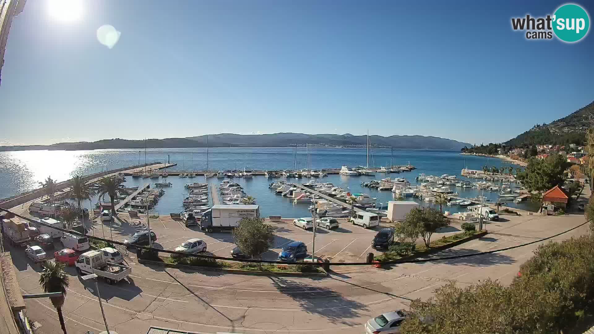 Web kamera Orebić Riva – Trajekt za Korčulu uživo