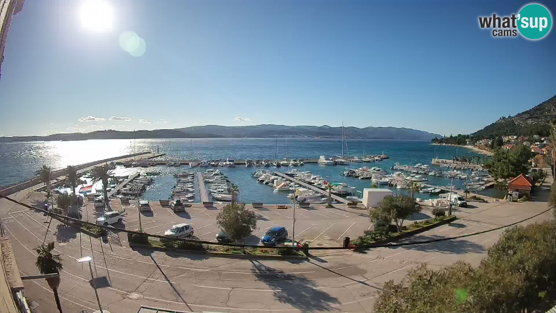 Webcam Orebić Riva – Ferry a Korčula en vivo