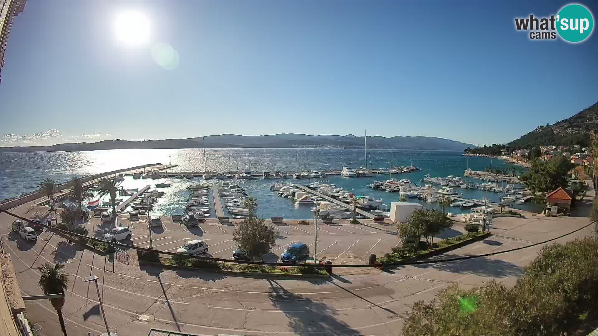 Spletna kamera Orebić Riva – Trajekt za Korčulo v živo