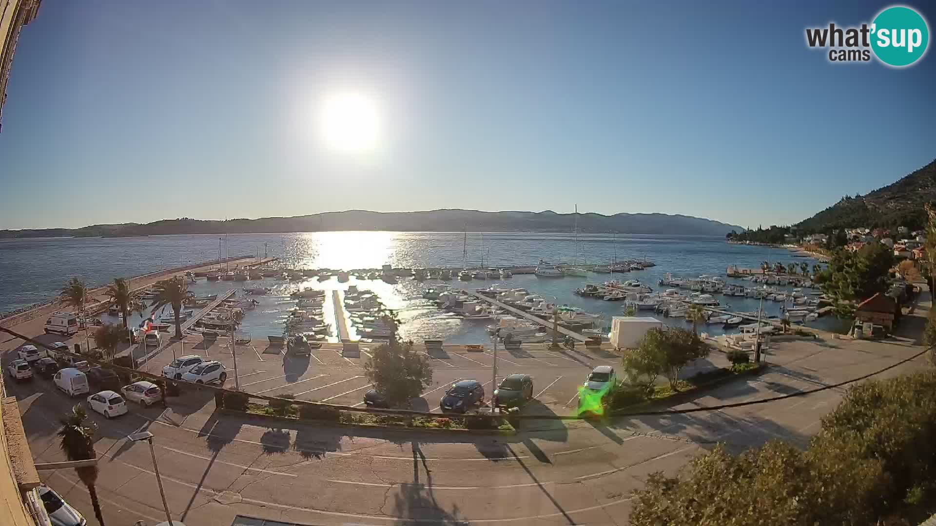 Spletna kamera Orebić Riva – Trajekt za Korčulo v živo