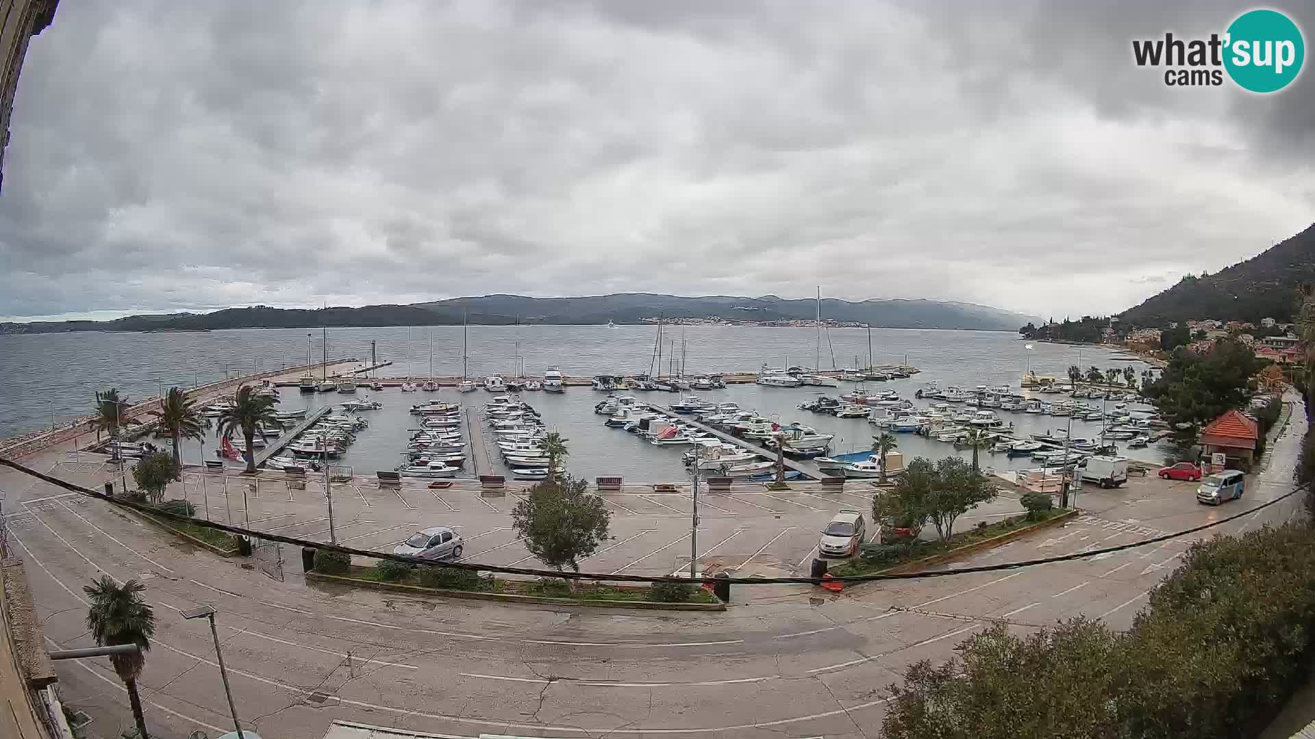 Spletna kamera Orebić Riva – Trajekt za Korčulo v živo