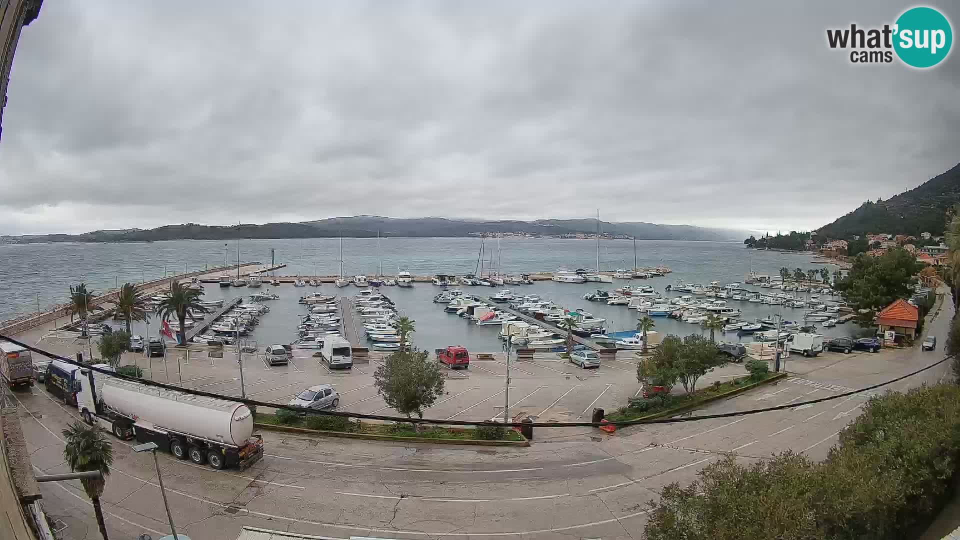 Spletna kamera Orebić Riva – Trajekt za Korčulo v živo