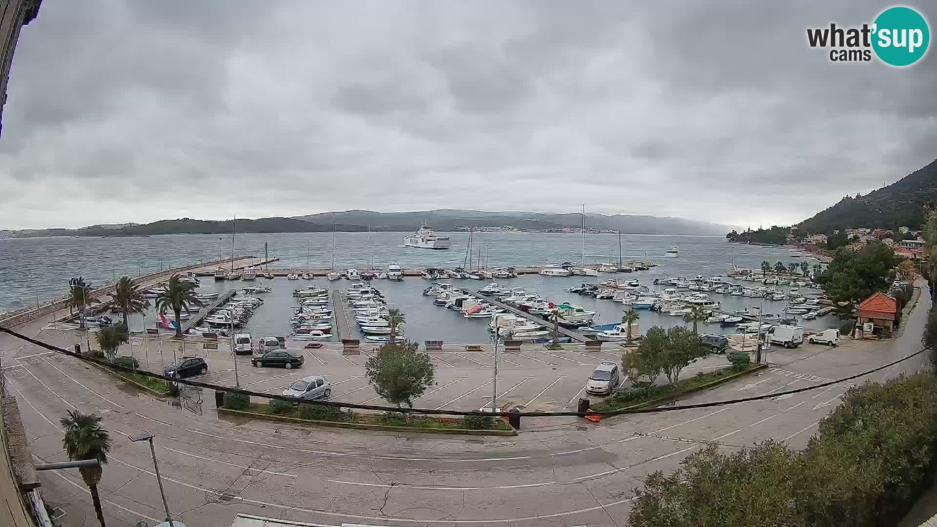 Webcam Orebić Riva – Ferry to Korčula Live