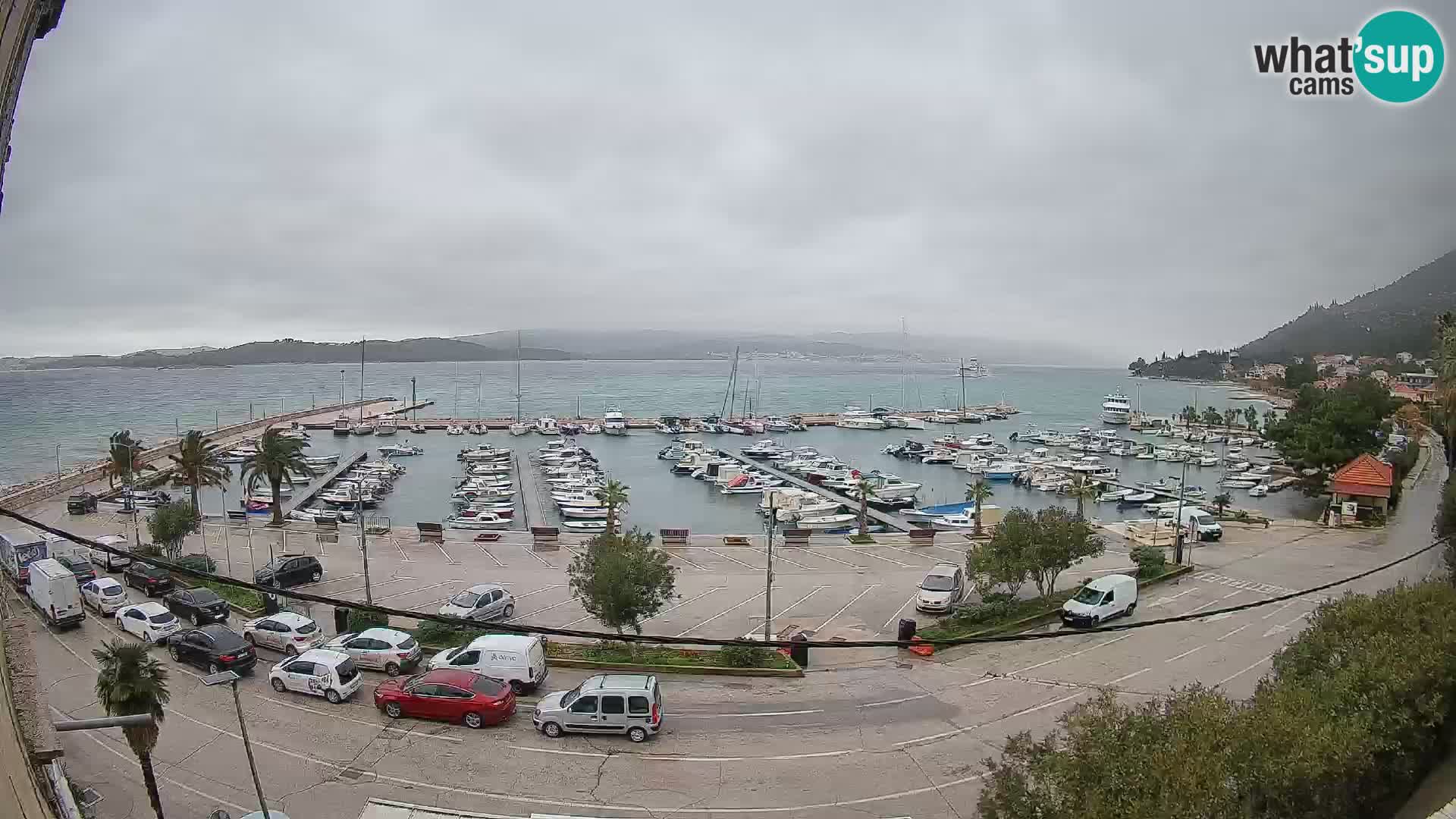 Spletna kamera Orebić Riva – Trajekt za Korčulo v živo