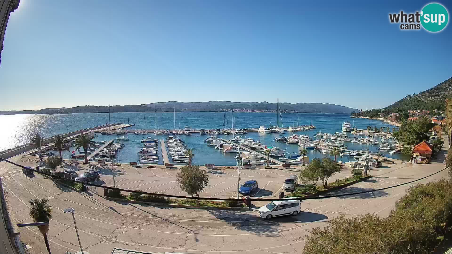 Spletna kamera Orebić Riva – Trajekt za Korčulo v živo