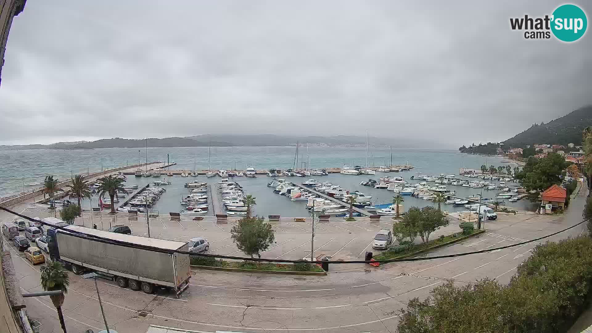 Webcam Orebić Uferpromenade – Fähre nach Korčula Live