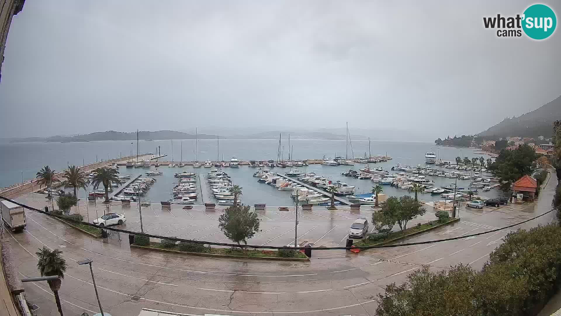 Webcam Orebić Uferpromenade – Fähre nach Korčula Live