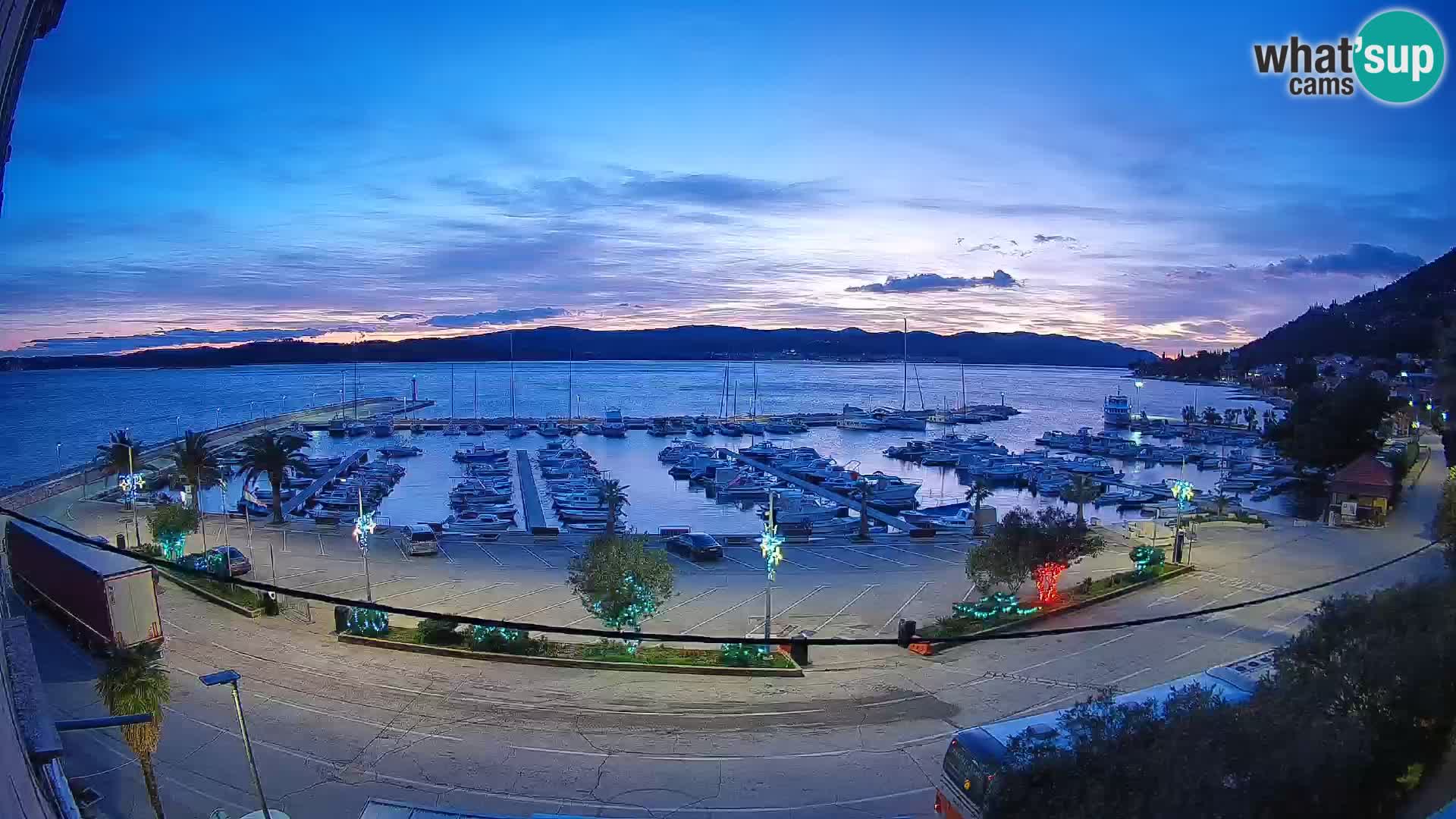 Webcam Orebić Riva – Ferry a Korčula en vivo