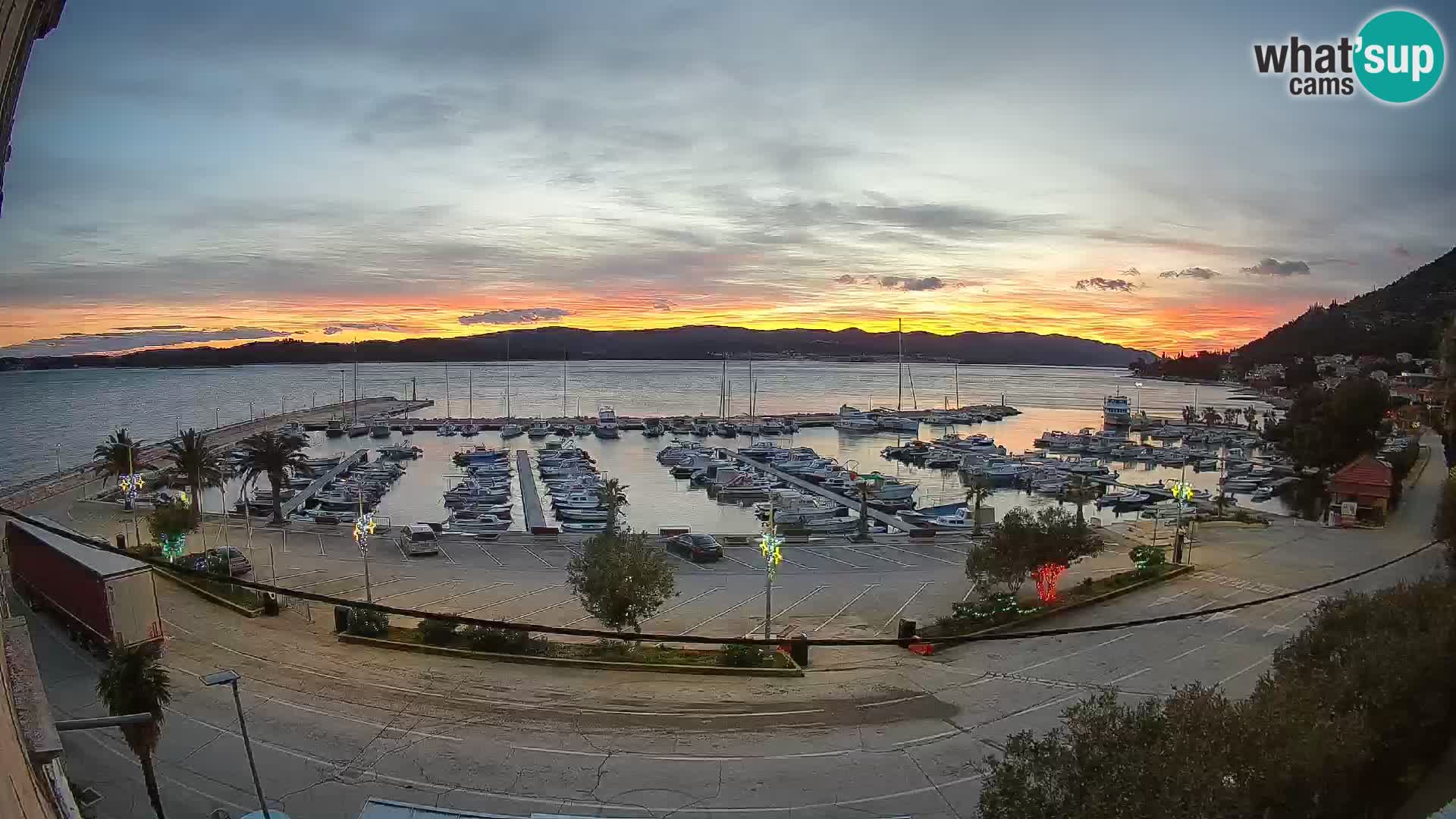 Webcam Orebić Uferpromenade – Fähre nach Korčula Live
