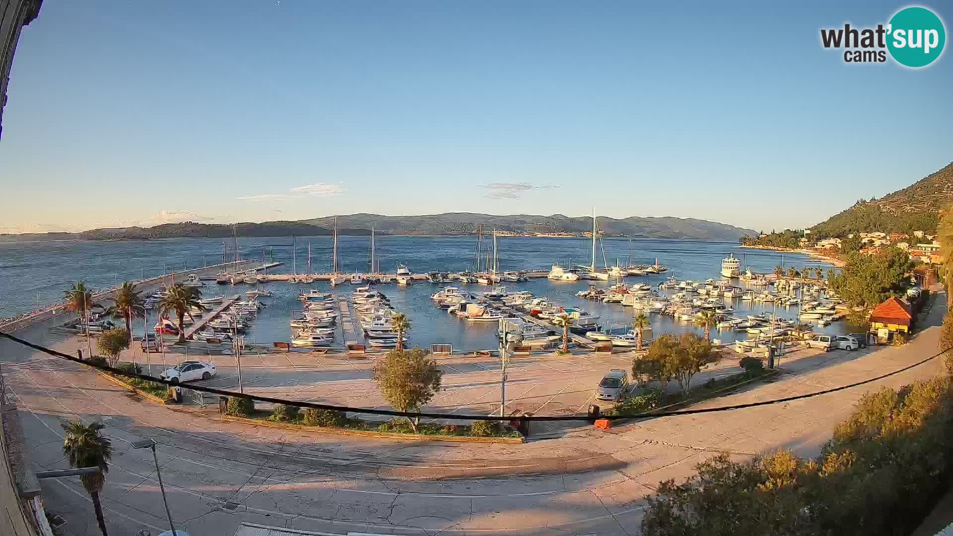 Webcam Orebić Uferpromenade – Fähre nach Korčula Live