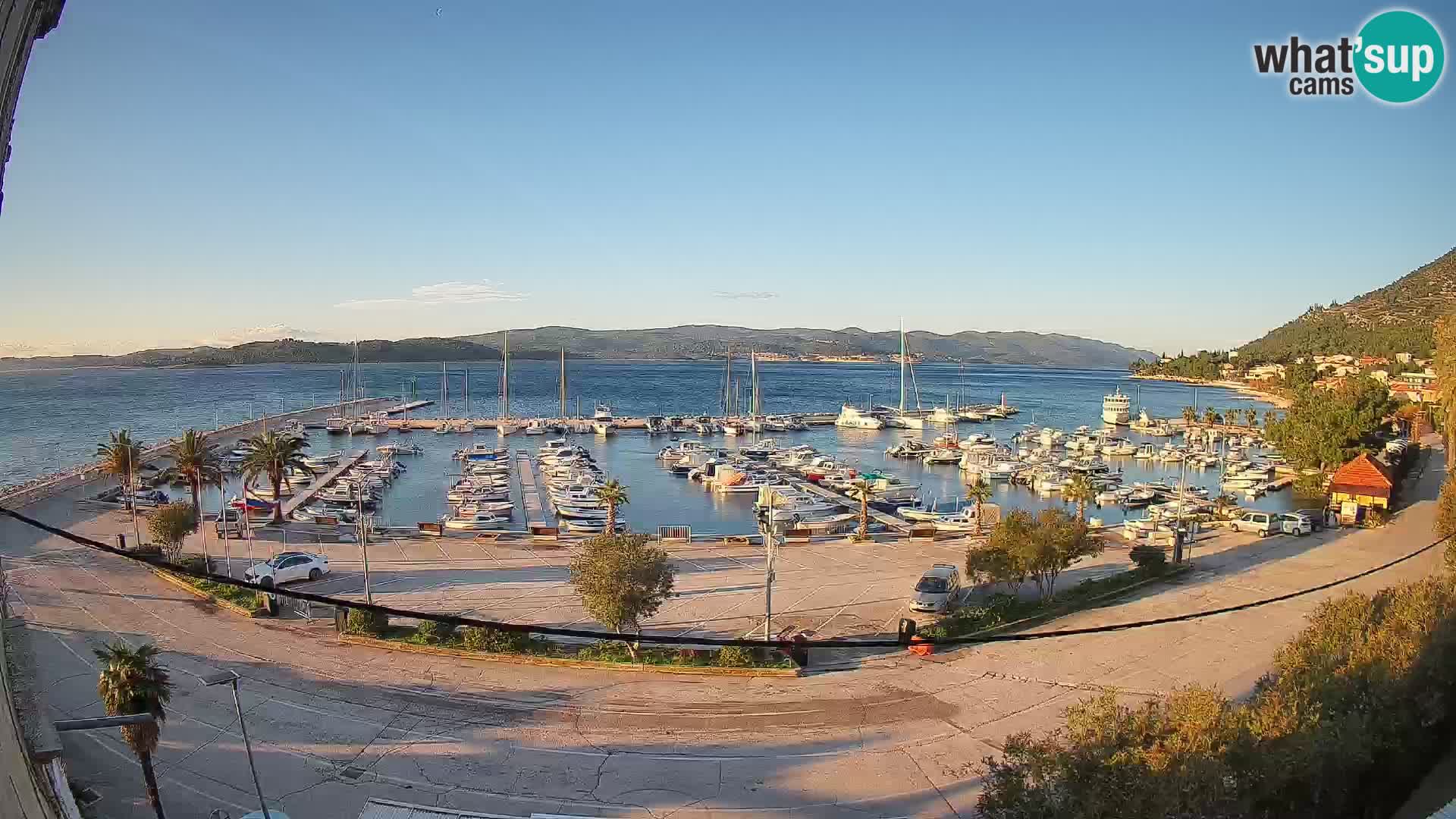 Webcam Orebić Uferpromenade – Fähre nach Korčula Live