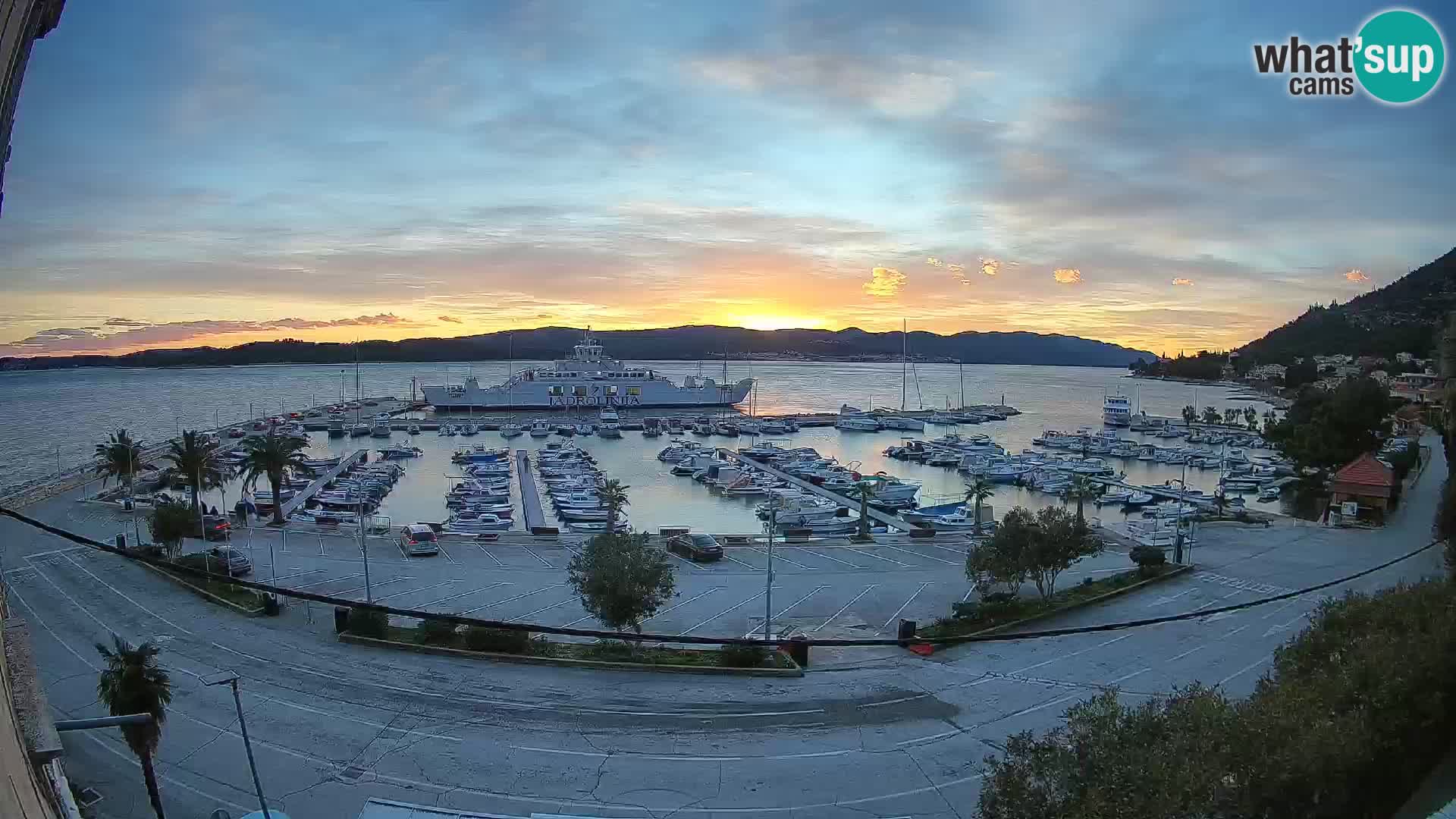 Webcam Orebić Riva – Ferry vers Korčula en direct