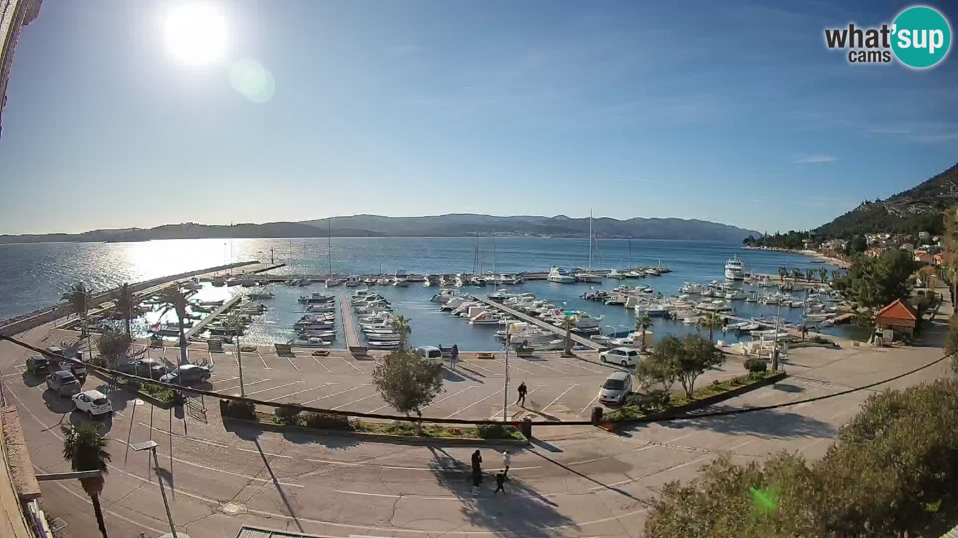 Webcam Orebić Uferpromenade – Fähre nach Korčula Live