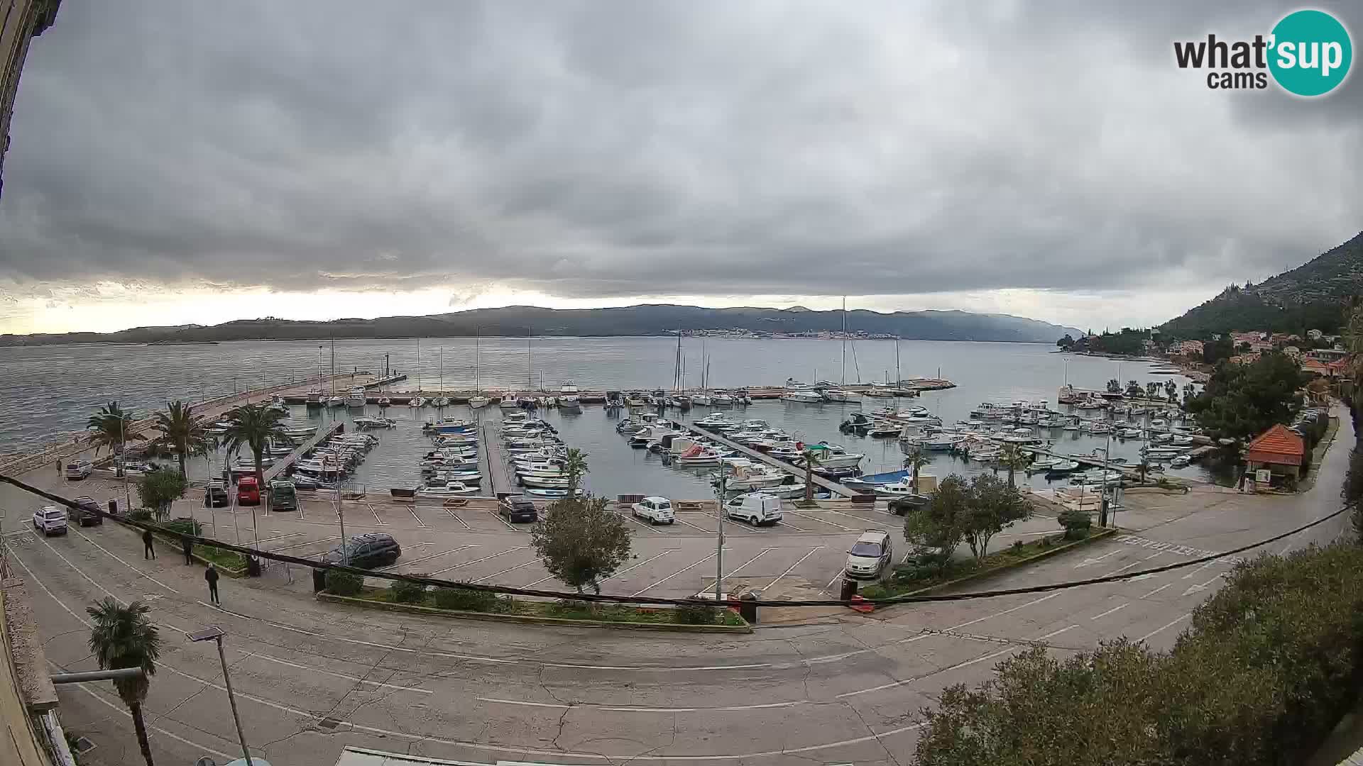 Spletna kamera Orebić Riva – Trajekt za Korčulo v živo