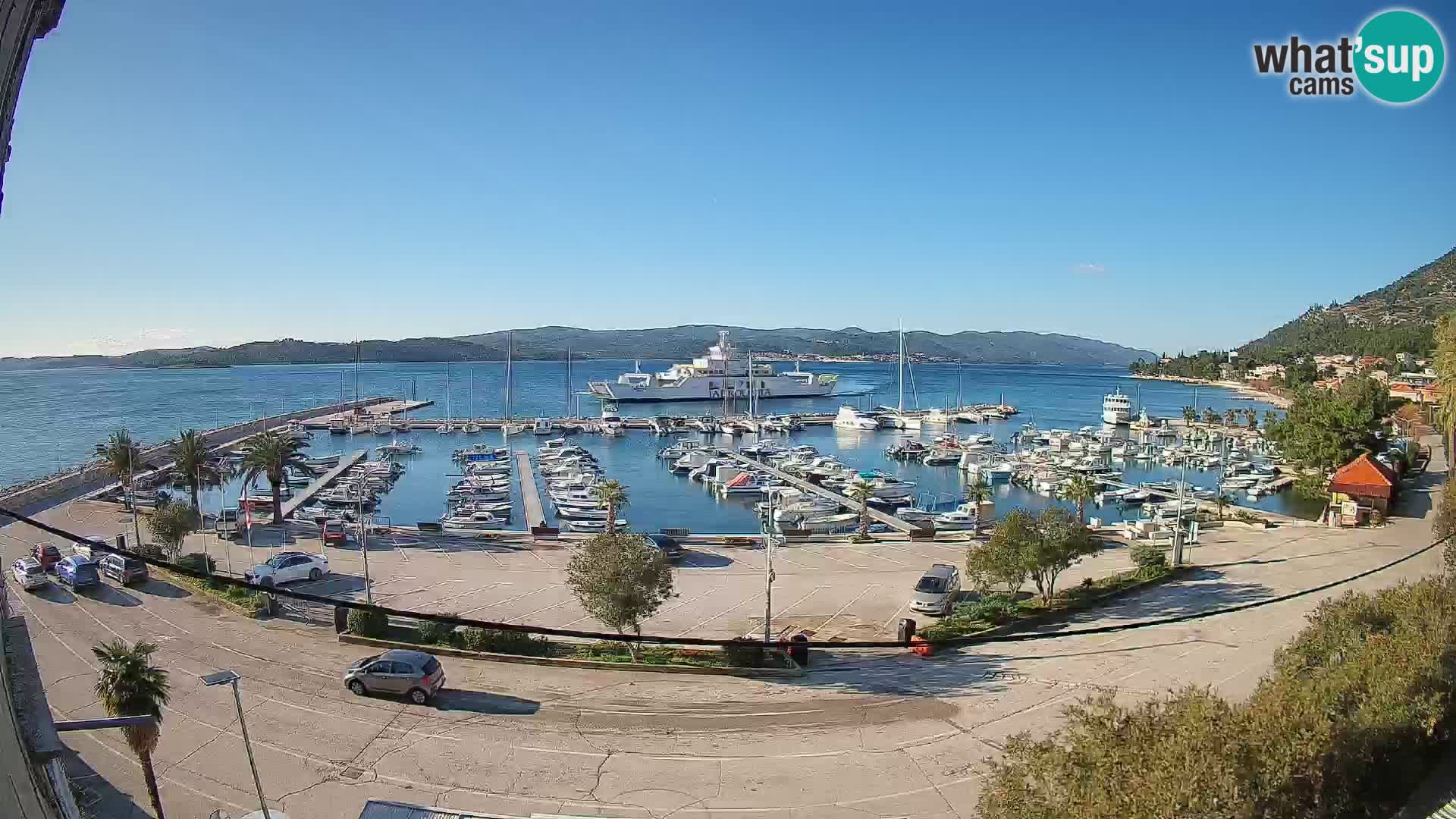 Webcam Orebić Riva – Ferry vers Korčula en direct
