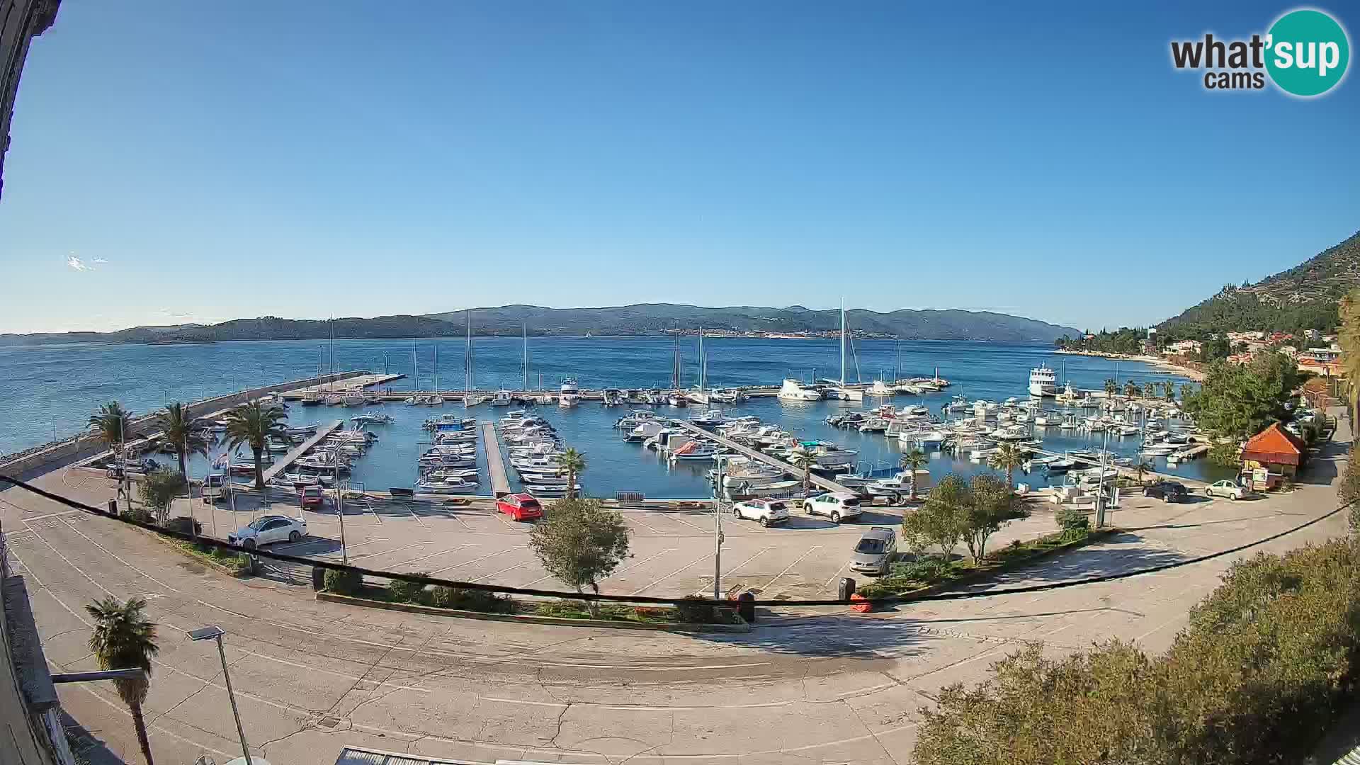 Webcam Orebić Riva – Ferry to Korčula Live