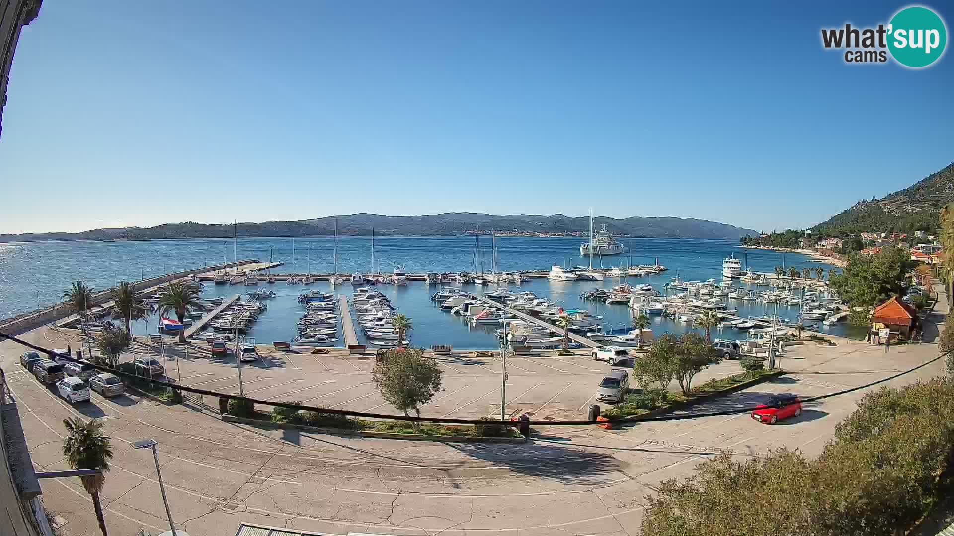 Webcam Orebić Riva – Ferry to Korčula Live