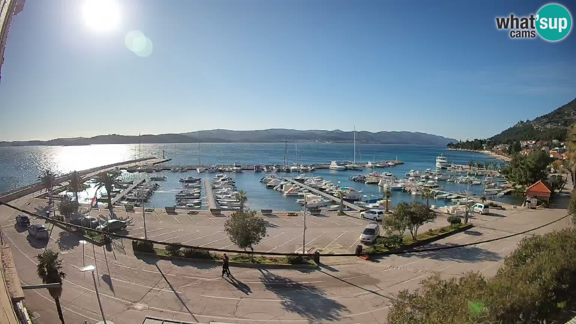 Webcam Orebić Riva – Ferry a Korčula en vivo