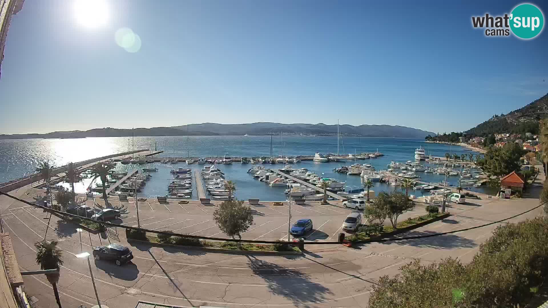Webcam Orebić Riva – Ferry to Korčula Live