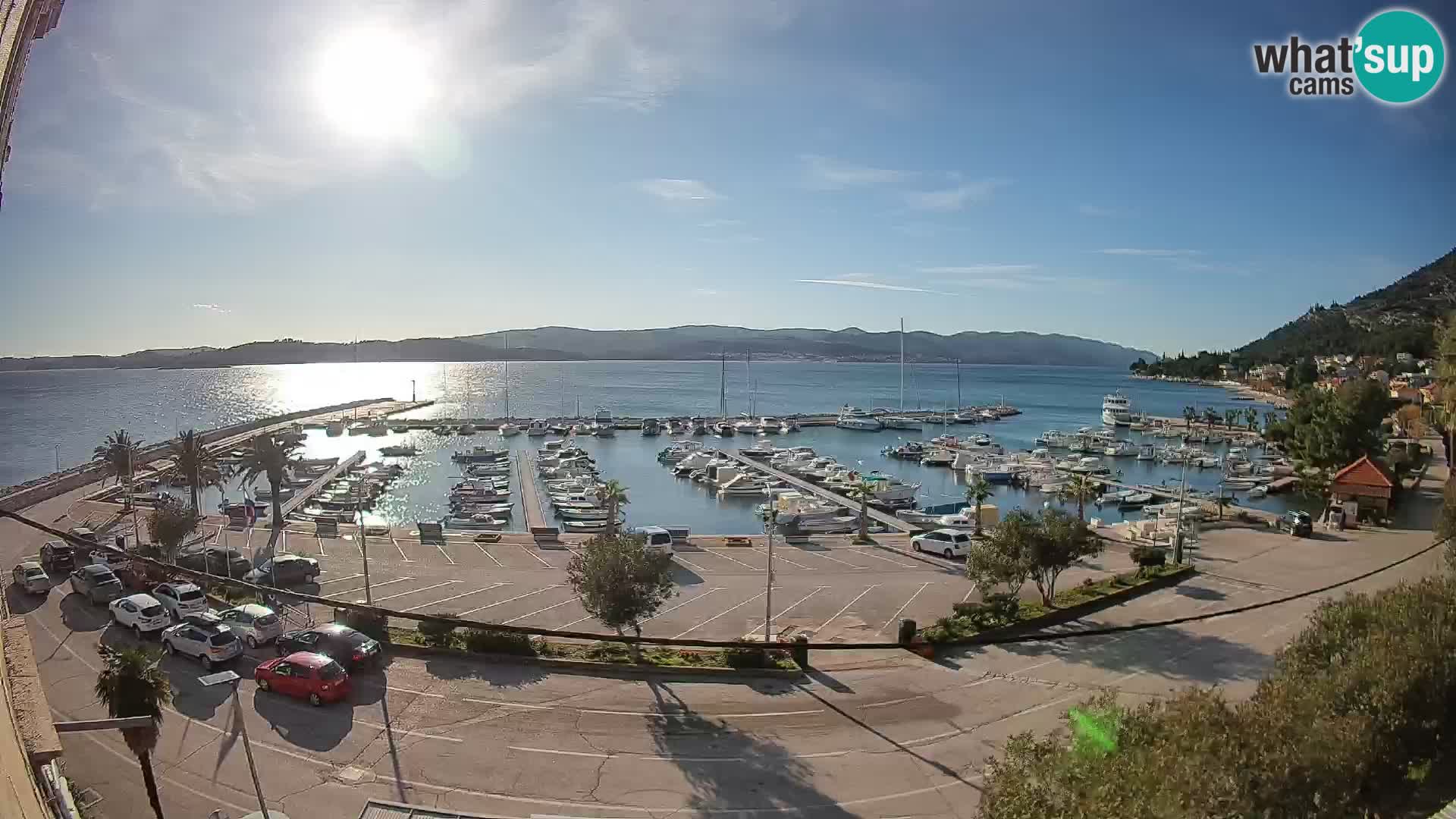 Webcam Orebić Riva – Ferry to Korčula Live