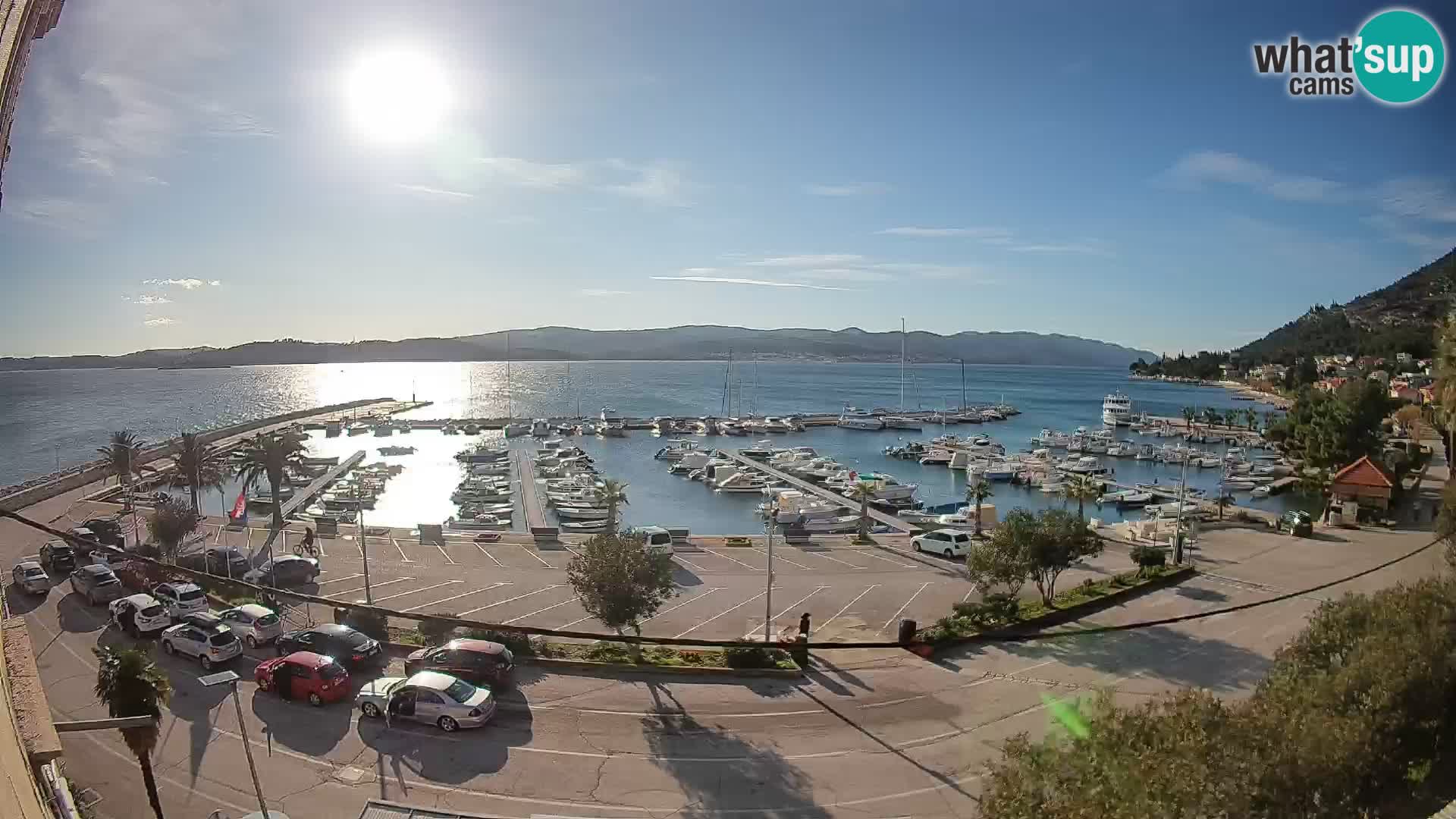 Webcam Orebić Riva – Ferry to Korčula Live