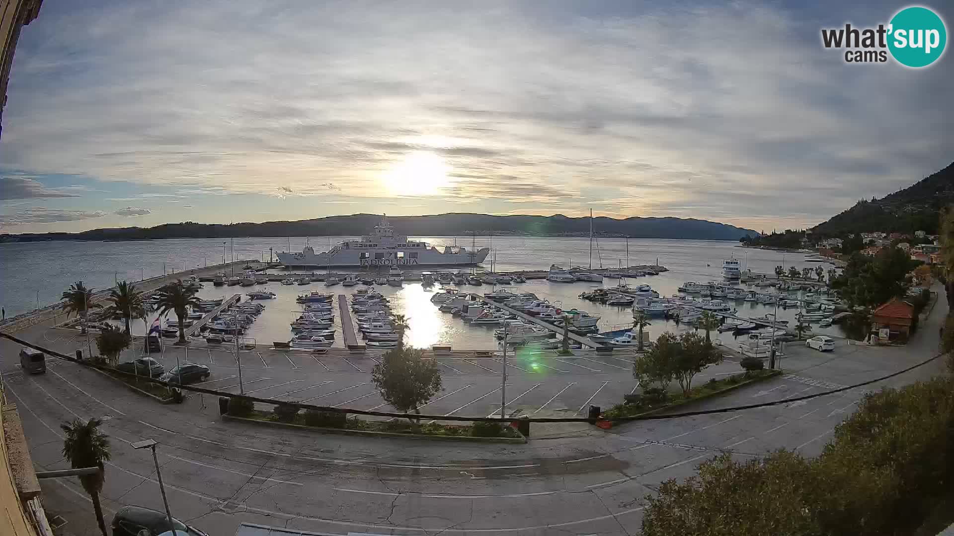 Webcam Orebić Riva – Ferry a Korčula en vivo