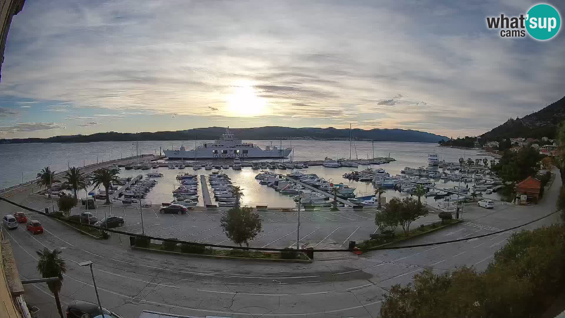 Webcam Orebić Riva – Ferry vers Korčula en direct