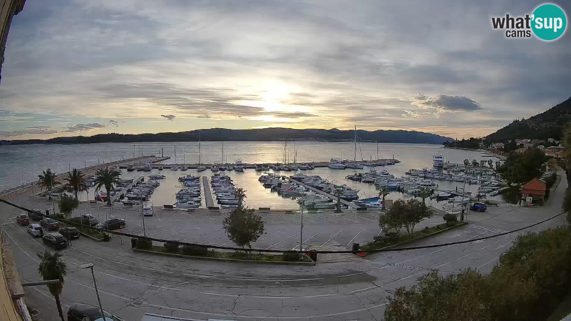 Spletna kamera Orebić Riva – Trajekt za Korčulo v živo