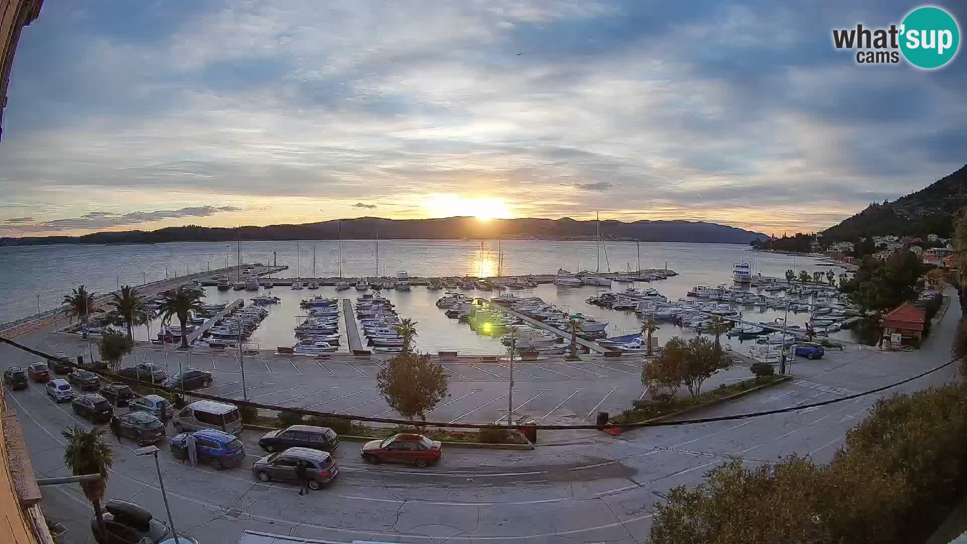 Webcam Orebić Uferpromenade – Fähre nach Korčula Live