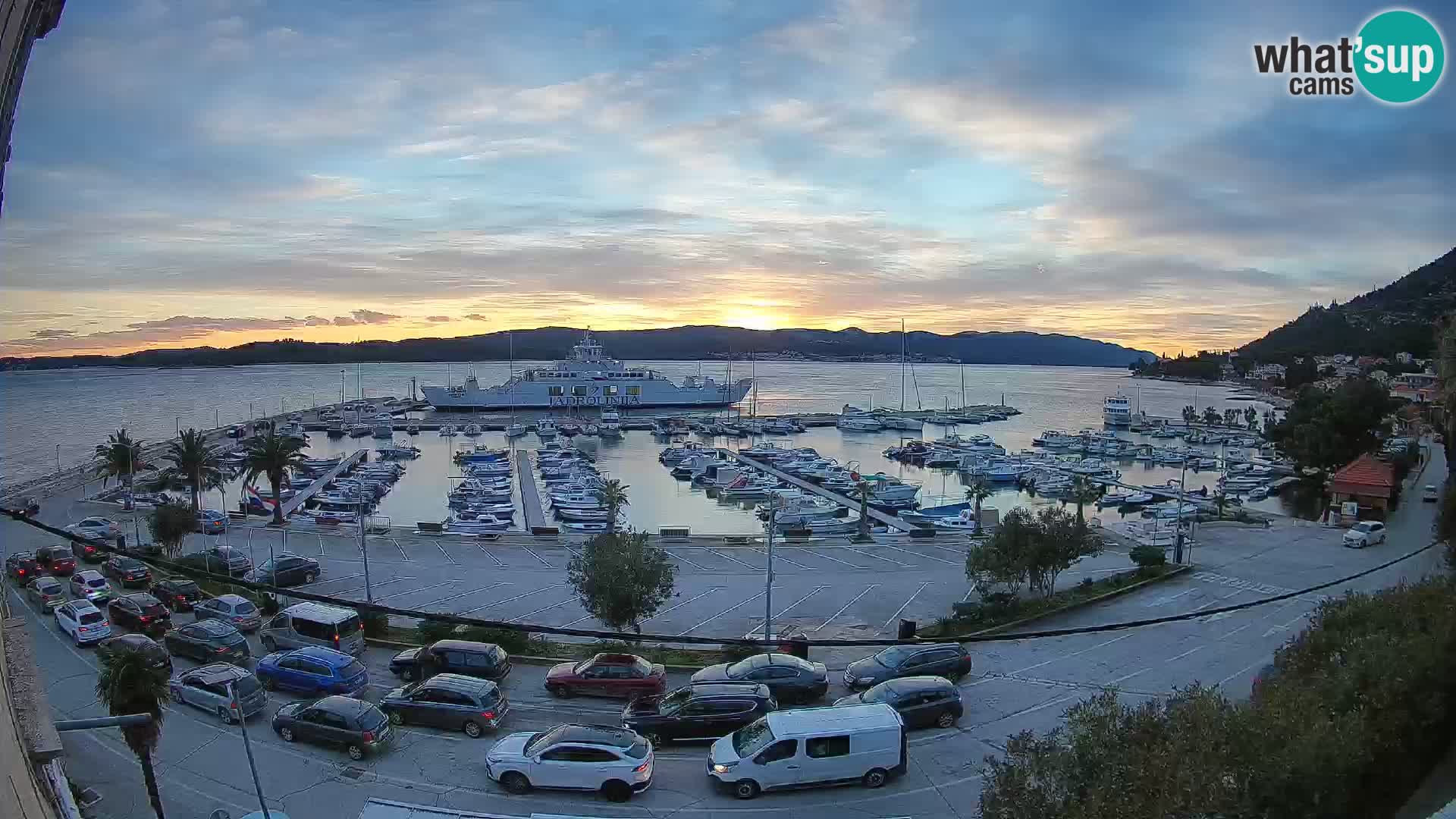 Webcam Orebić Riva – Ferry to Korčula Live