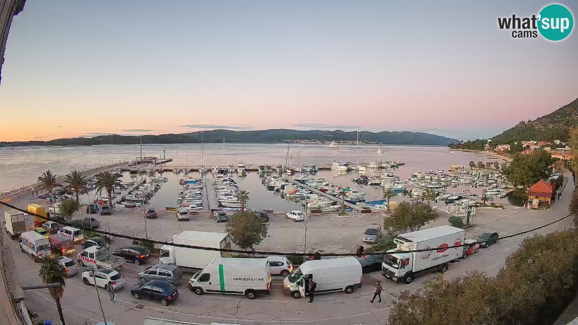 Webcam Orebić Uferpromenade – Fähre nach Korčula Live
