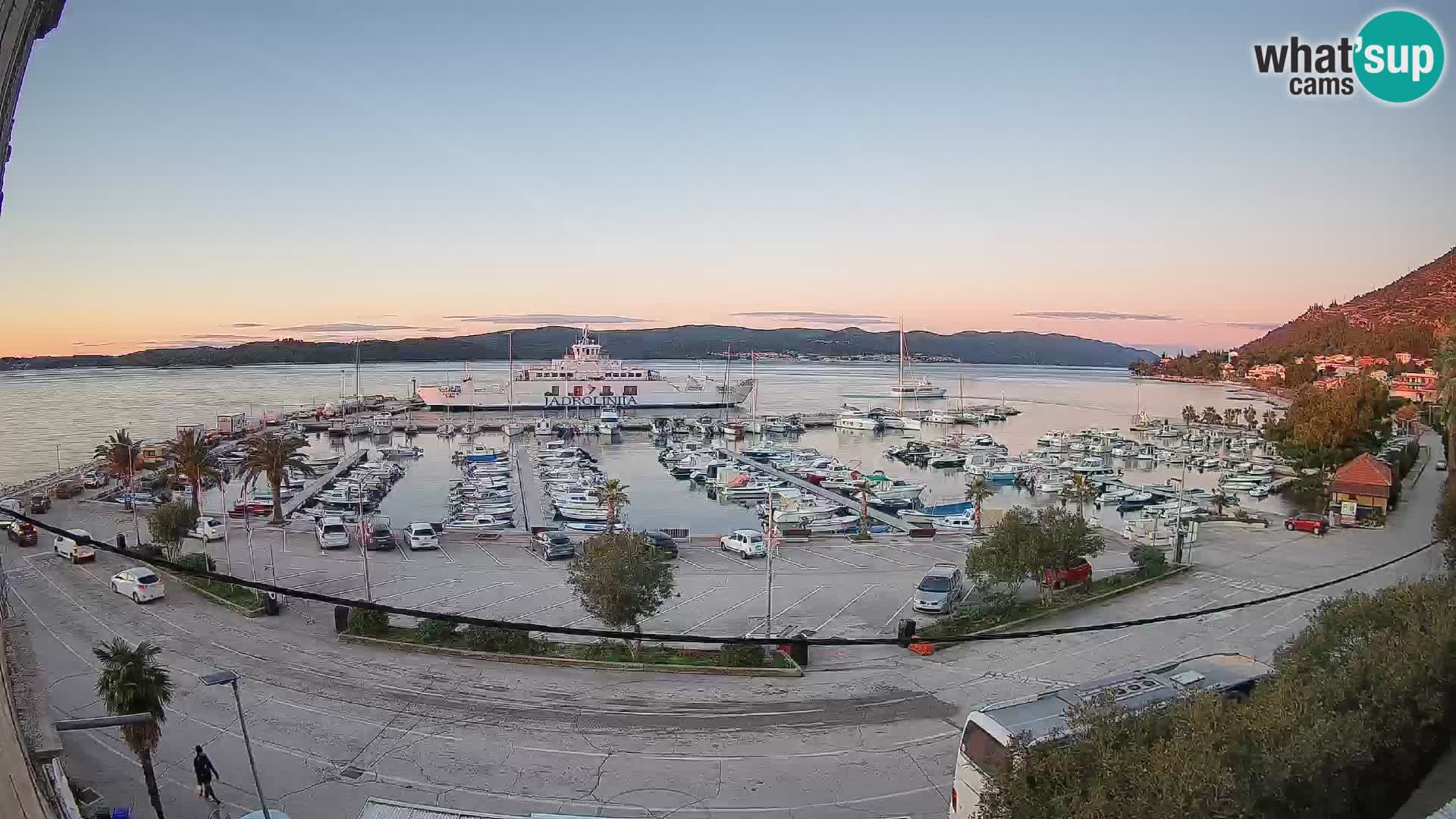 Webcam Orebić Riva – Ferry to Korčula Live
