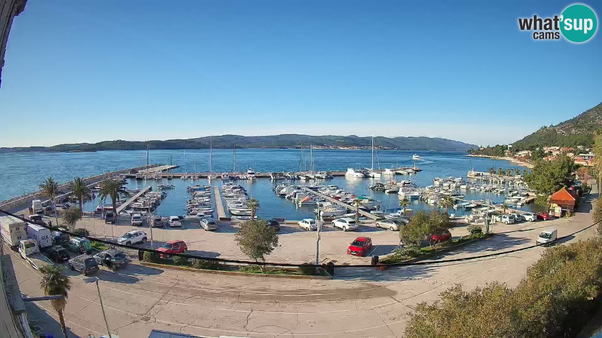 Spletna kamera Orebić Riva – Trajekt za Korčulo v živo